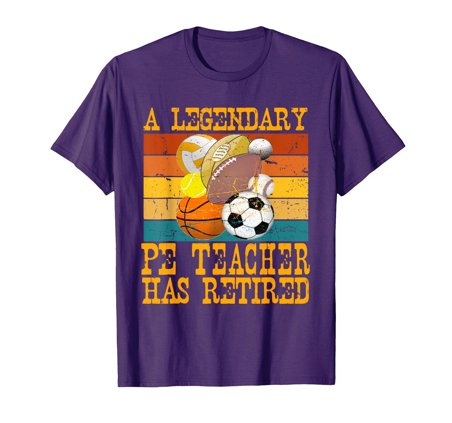 Legendary PE Teacher Has Retired Retro Retirement Party T-Shirt