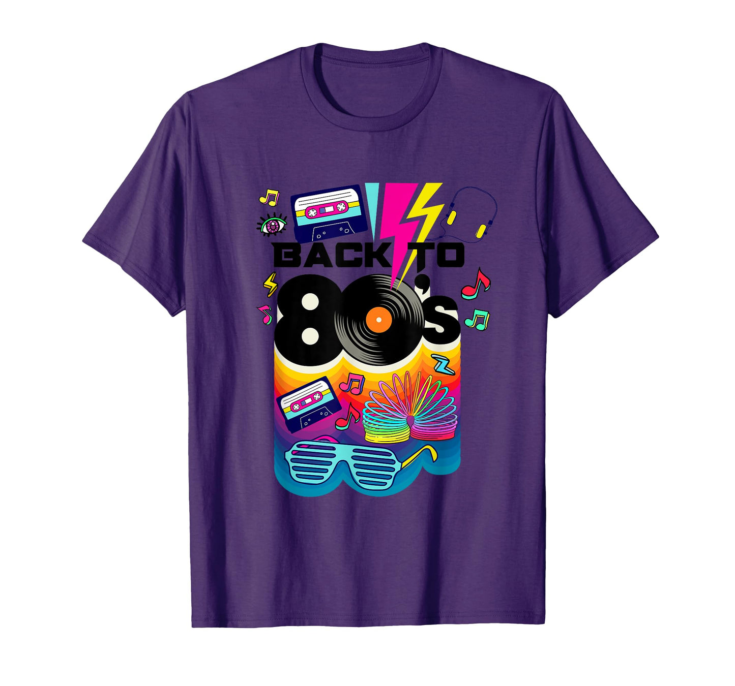 Vintage Retro Back To 80's Tees I Love 80's Graphic Design T-Shirt