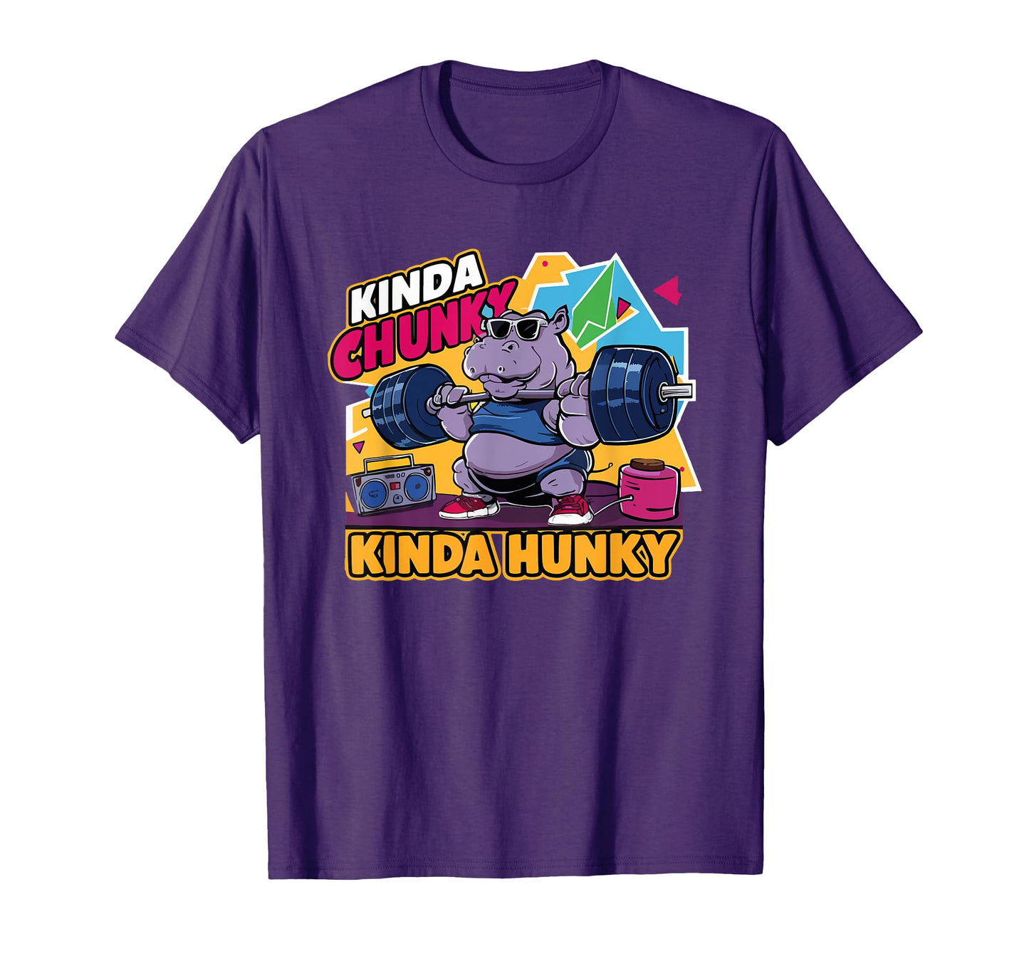 Kinda Chunky Kinda Hunky Funny Bodybuilding Gym Weightlifter T-Shirt
