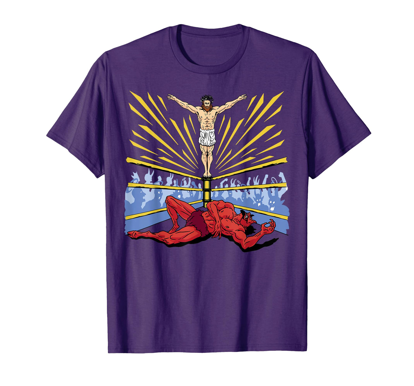 Jesus Wrestling Satan T-Shirt