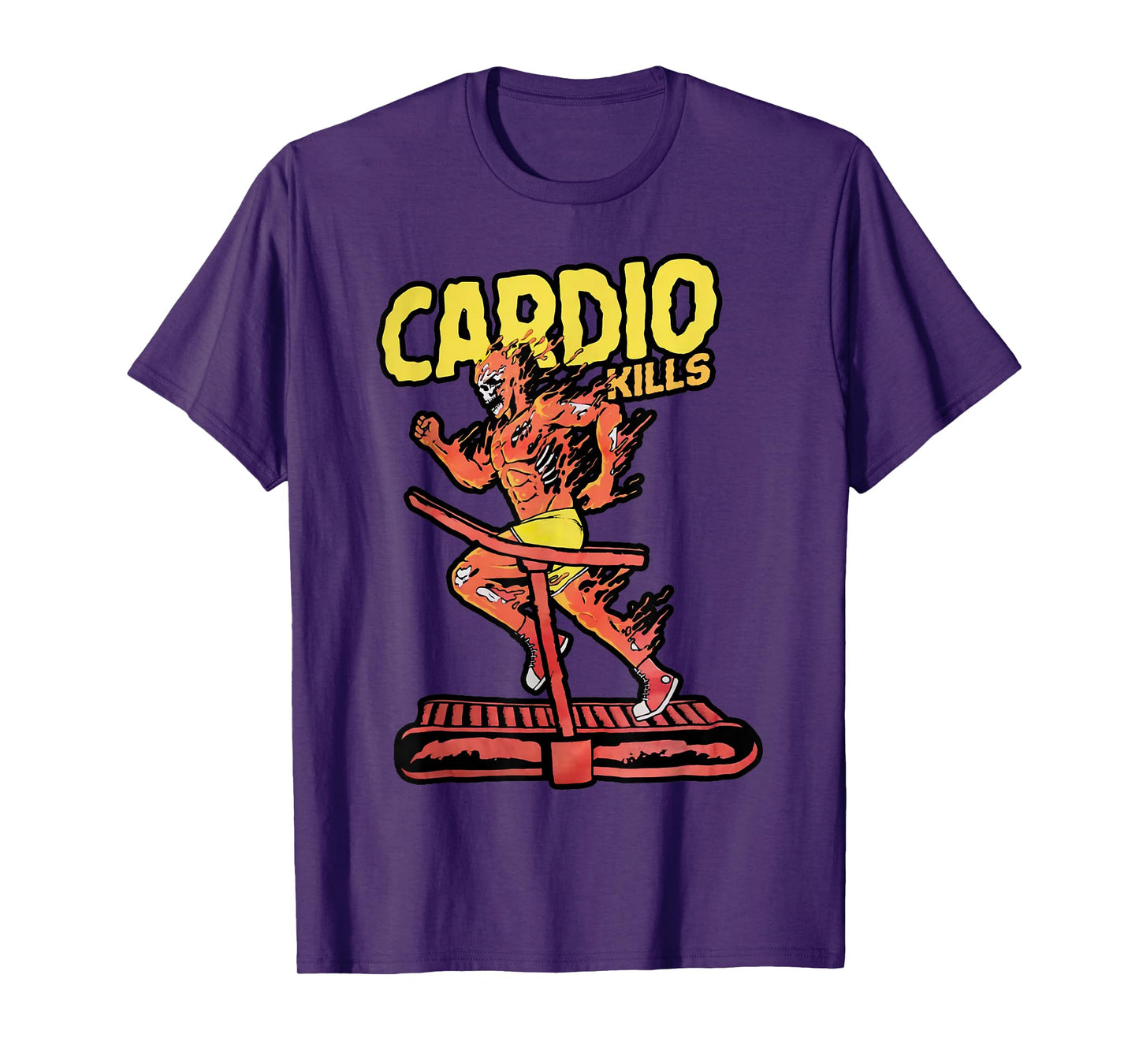 Cardio Kills Skeleton Skull Funny Running Marathon Runner T-Shirt