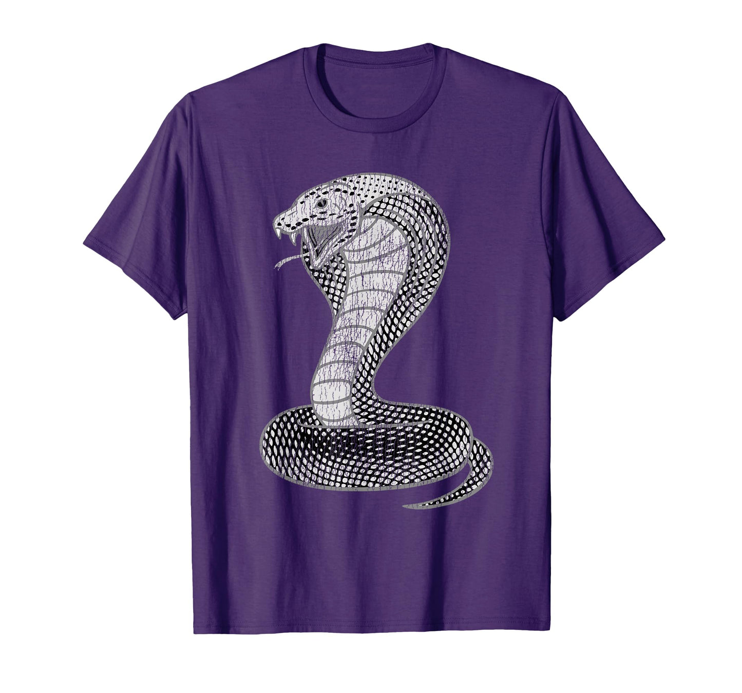 Vintage Distressed King Cobra Power Snake Muscle Car Karate T-Shirt