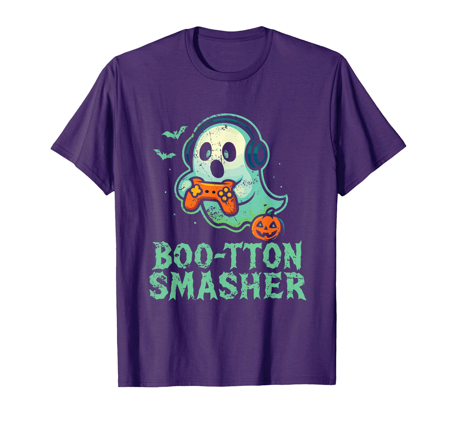 Boo-tton Smasher Gaming Ghost T-Shirt
