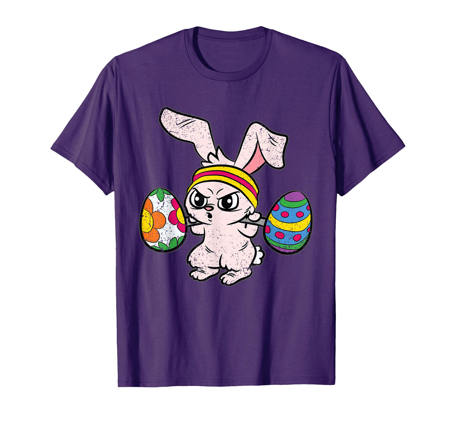 Bunny Weight Lifting Easter Cute Gym Workout Fitness Lover T-Shirt