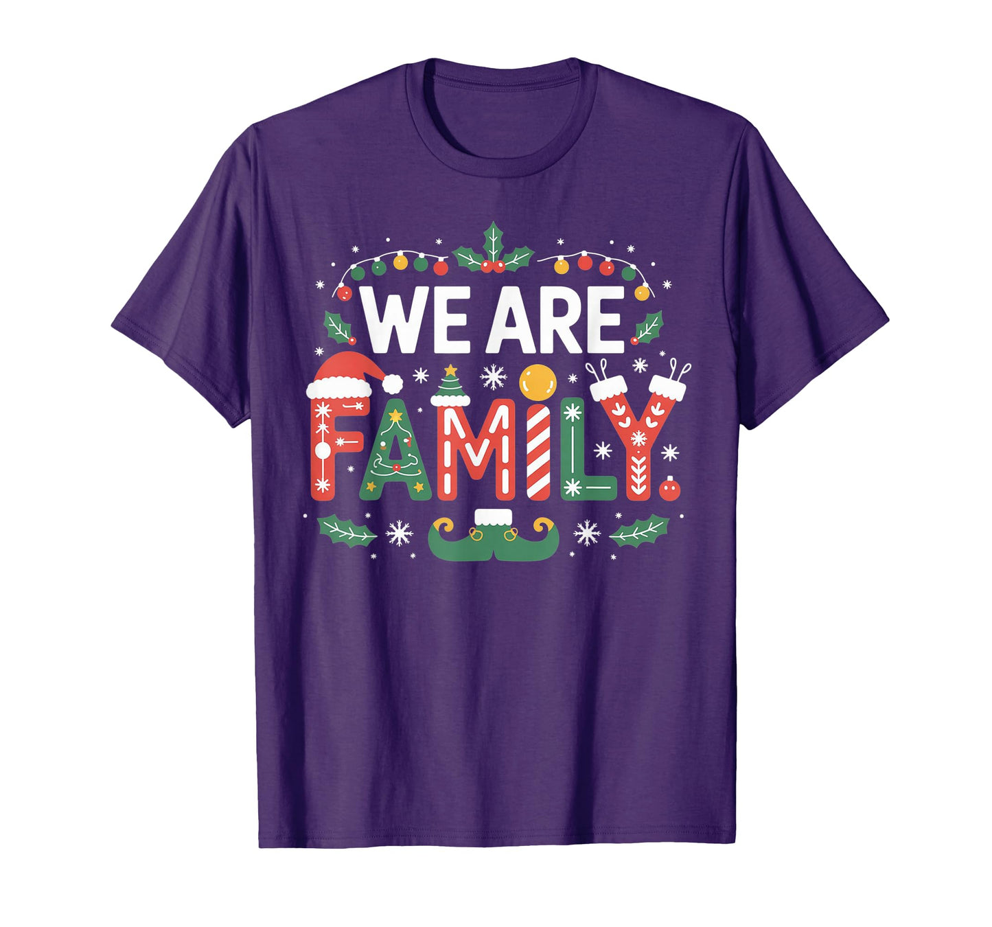 We are Family Christmas 2025 Pajamas Funny Matching Xmas T-Shirt