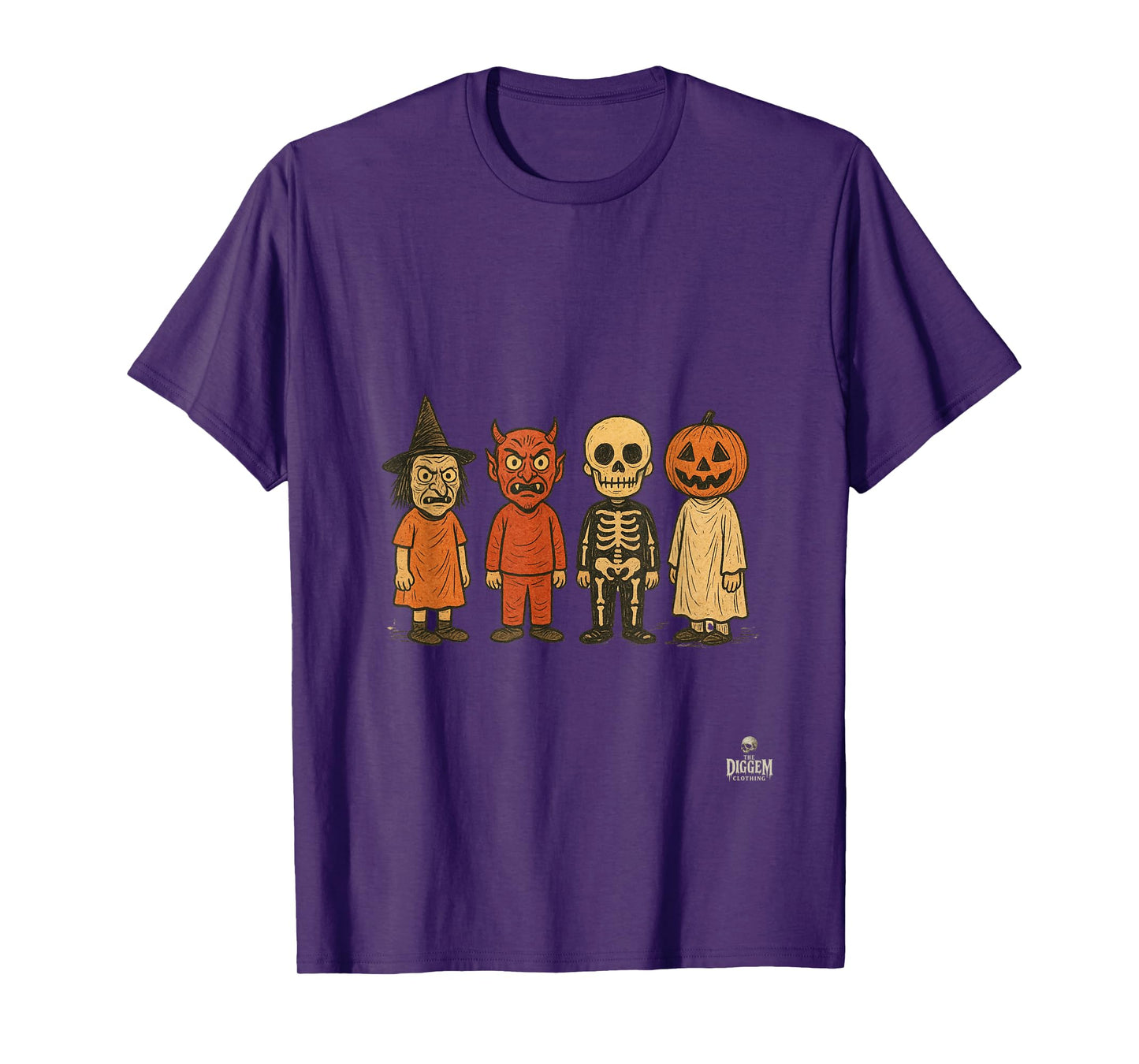 Vintage Halloween Kids in Classic Costumes T-Shirt