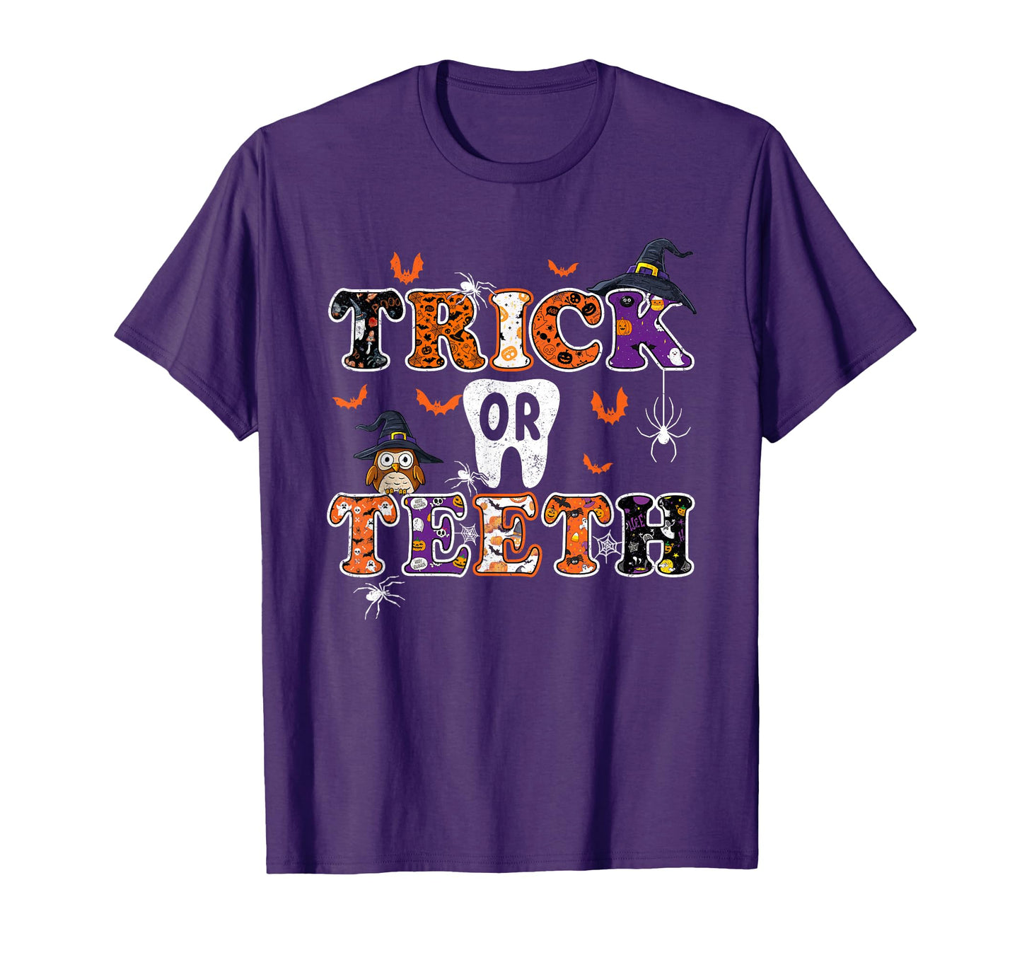 Trick Or Teeth Dental Squad Funny Halloween Dental Costume T-Shirt