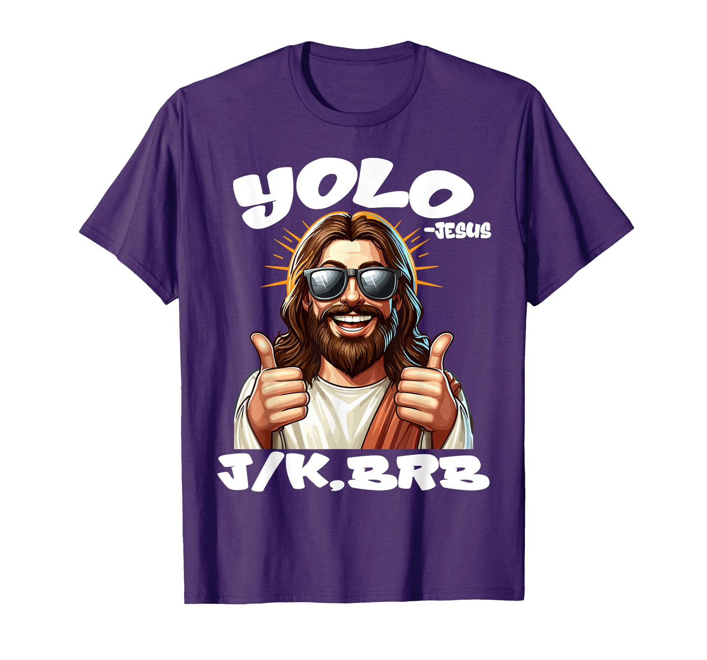 YOLO JK BRB JESUS Christians Easter Day Funny Resurrection T-Shirt