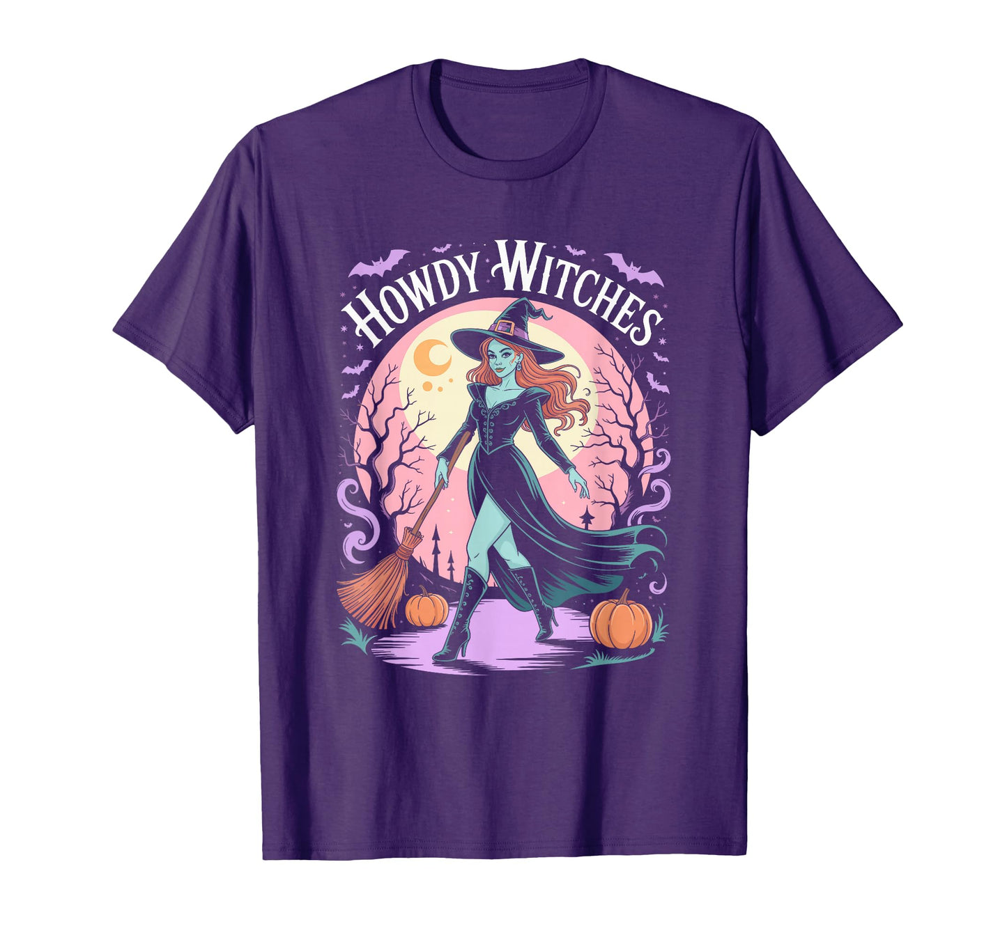 Howdy Witches Witch Halloween Costume Spooky Season Womens T-Shirt