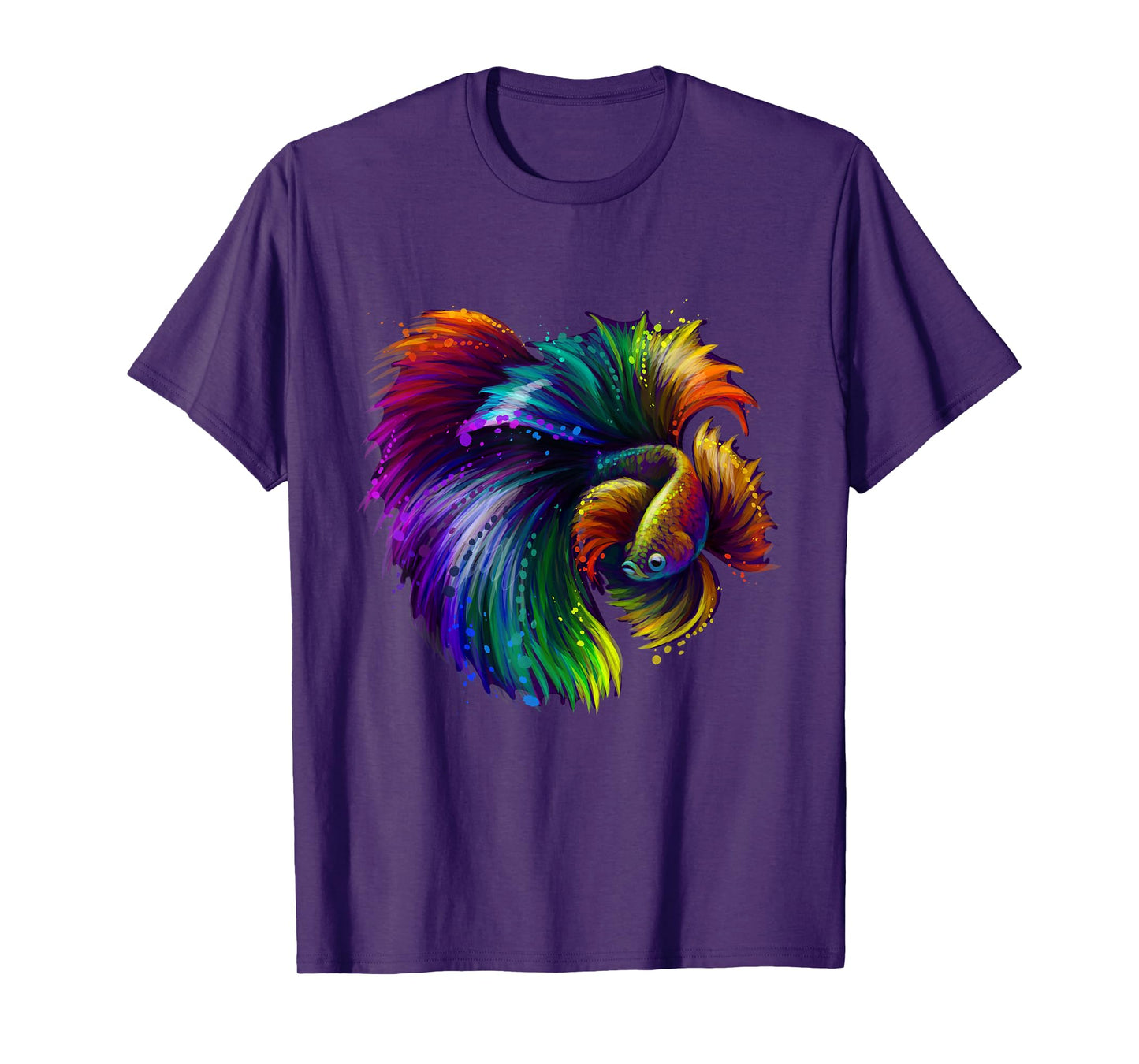 Tropical Colorful Fish Illustration Novelty Graphic Designs T-Shirt