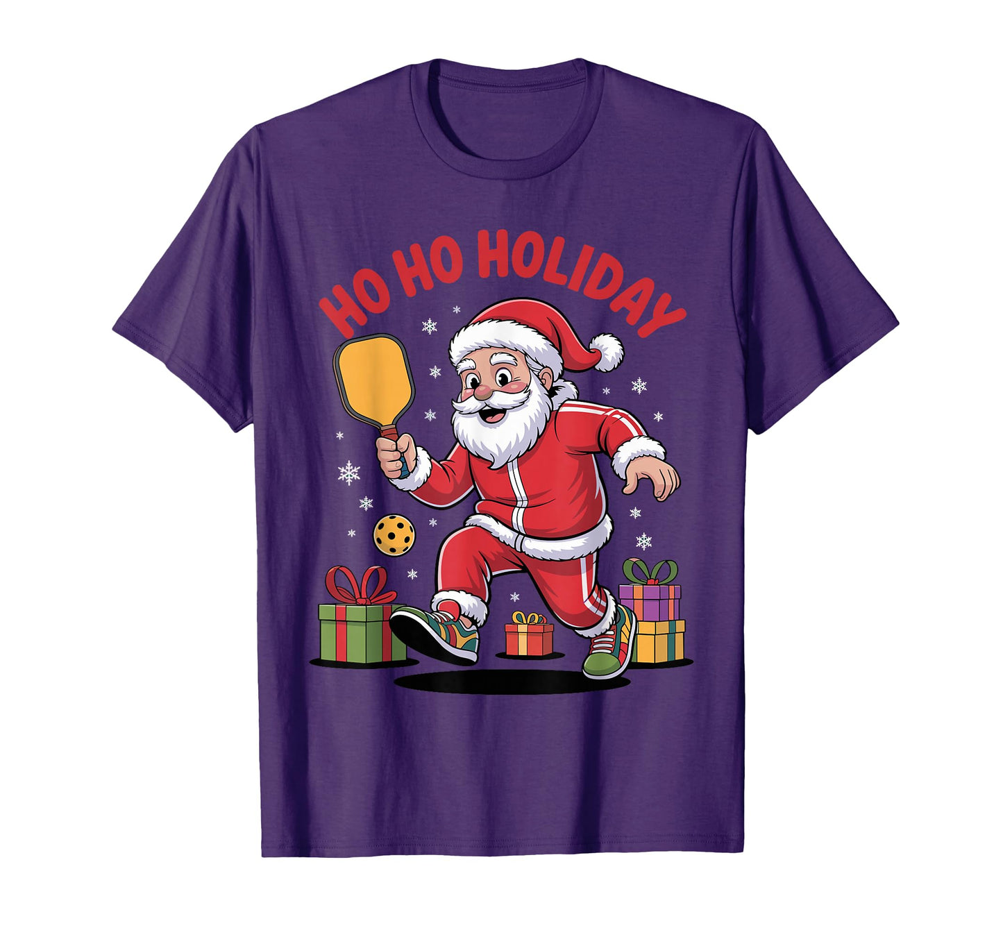 Santa Playing Pickleball Funny Holiday Christmas Xmas Pajama T-Shirt