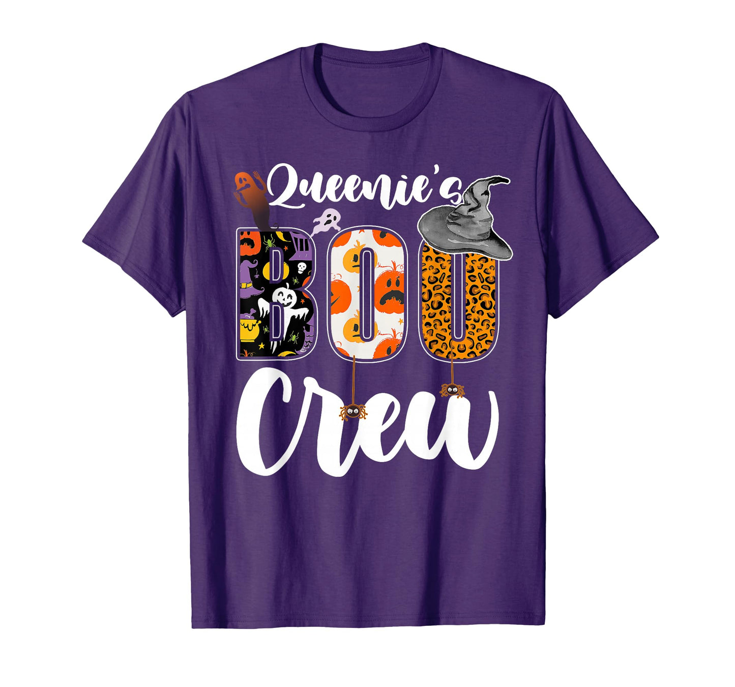 Queenie's Boo Crew Halloween Grandma Grandkids Matching T-Shirt