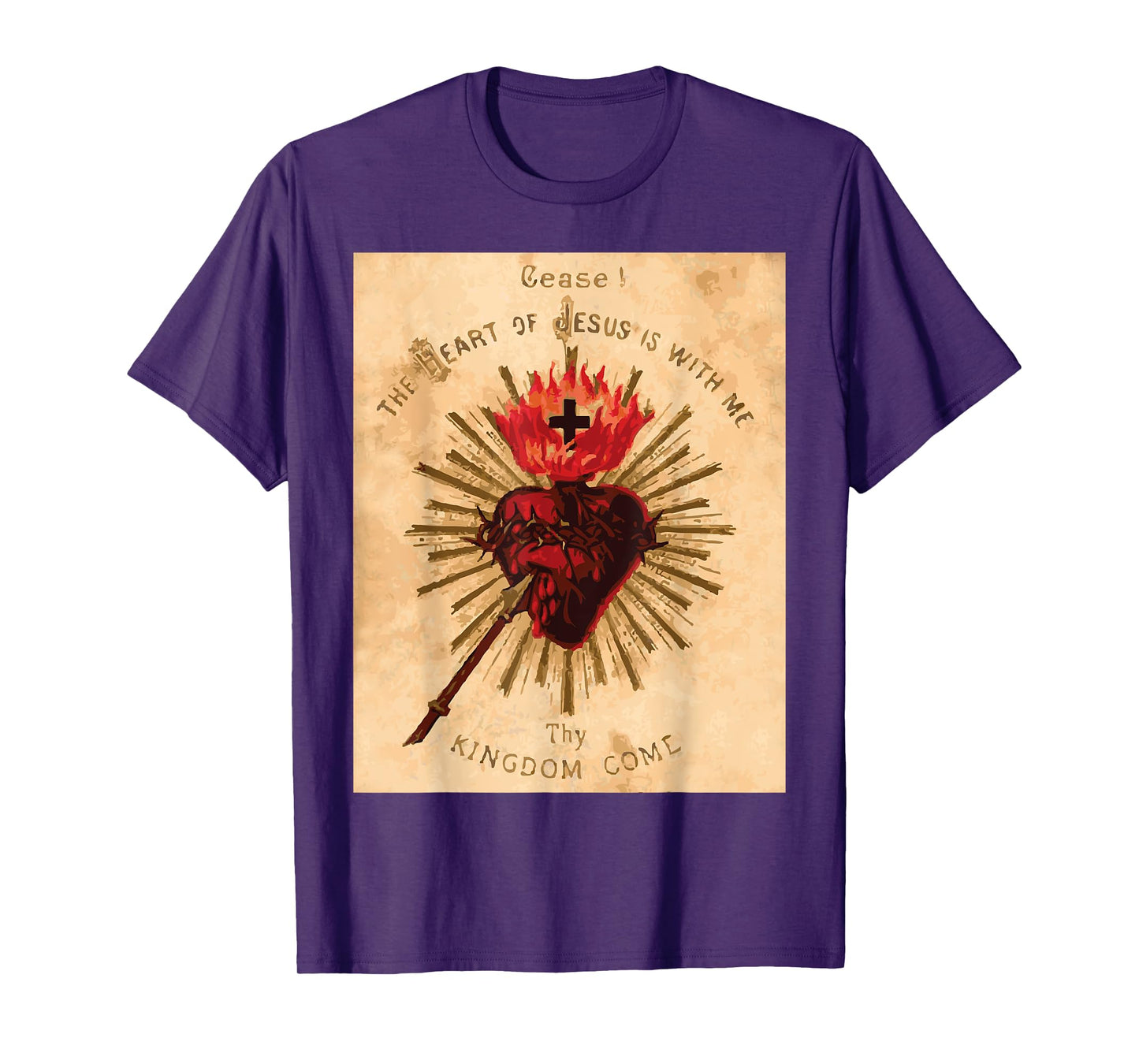 Vintage Sacred Heart of Jesus Catholic Art Traditional T-Shirt