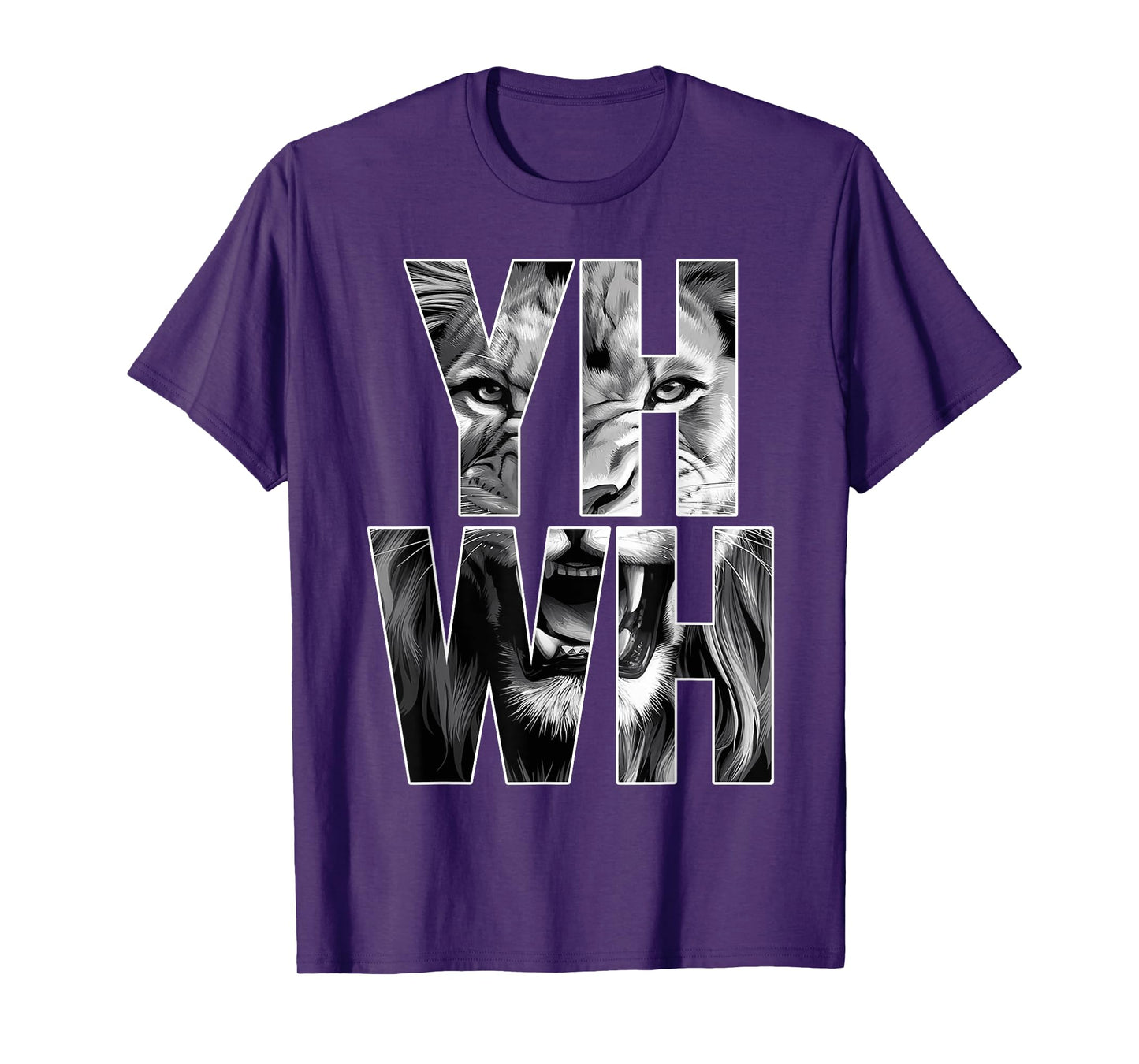 Yhwh Lion Of Judah Yahweh In Hebrew Jesus Christian T-Shirt