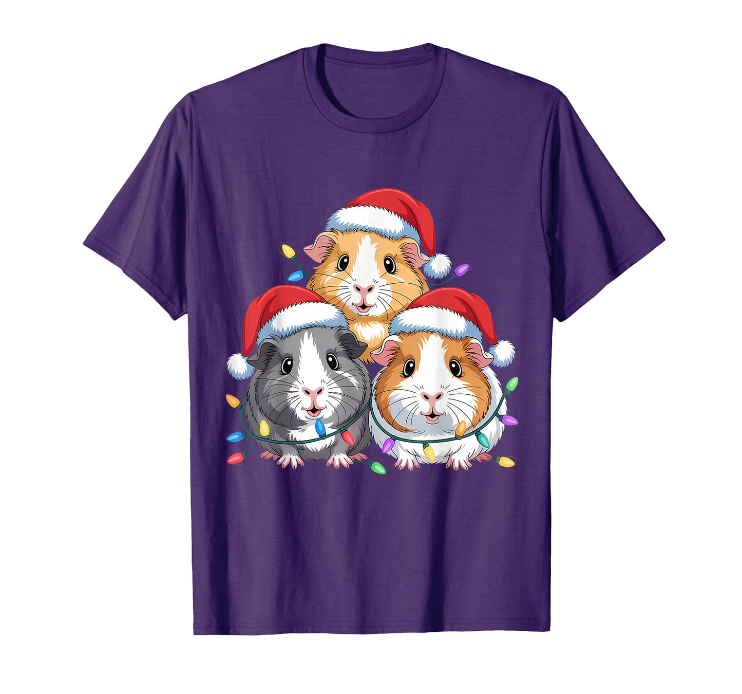 Guinea Pig Christmas Santa Hat T-Shirt