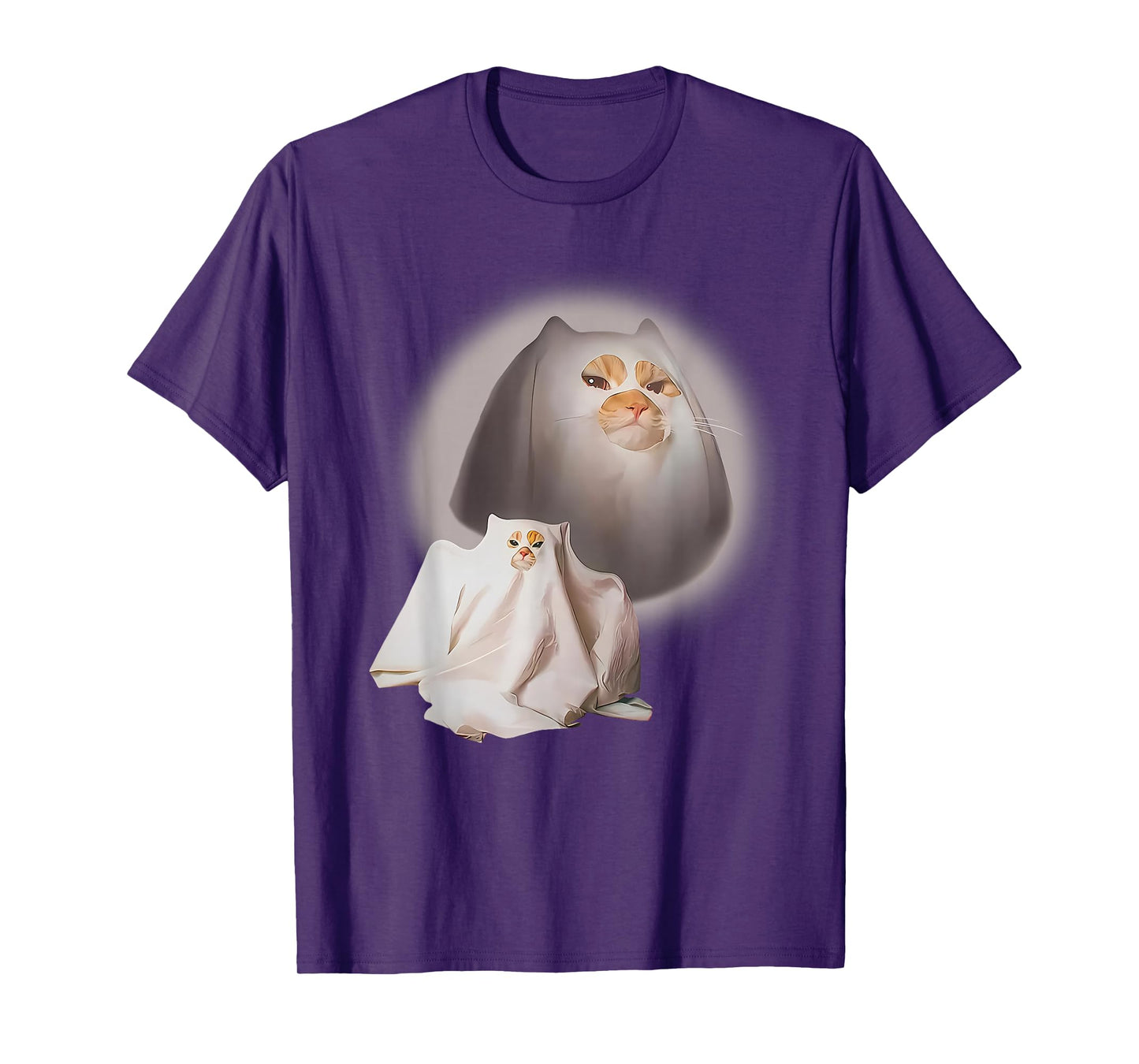 Cute Funny Wizard Cat Halloween Ghost Weird Kitten Cat Meme T-Shirt