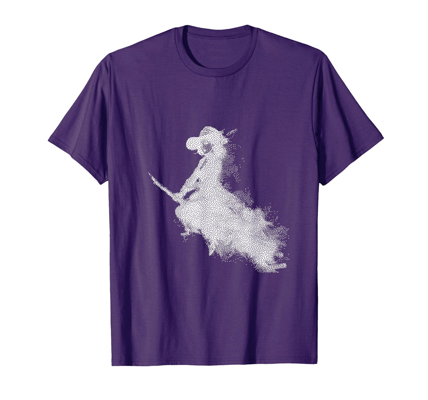 Enchanted Witch Flying Broom Halloween T-Shirt