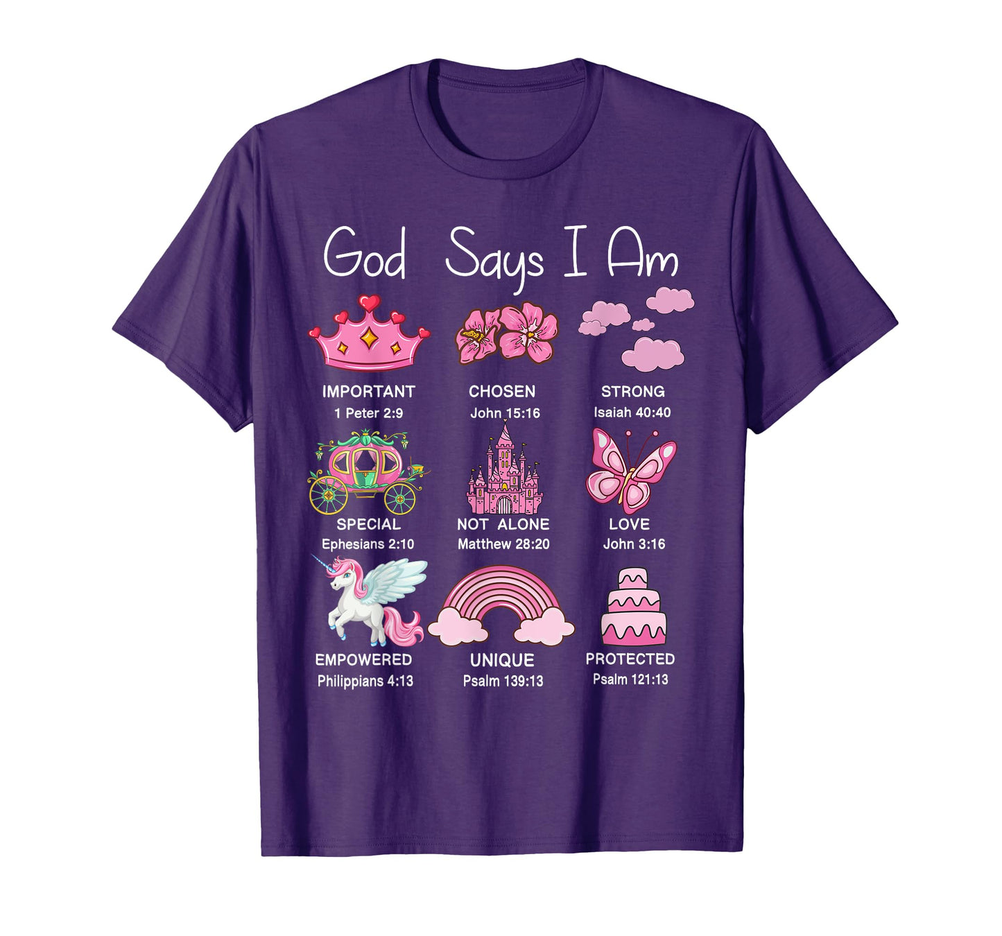 Christian God Say I Am Princess Jesus Kids Teen Girl Toddler T-Shirt