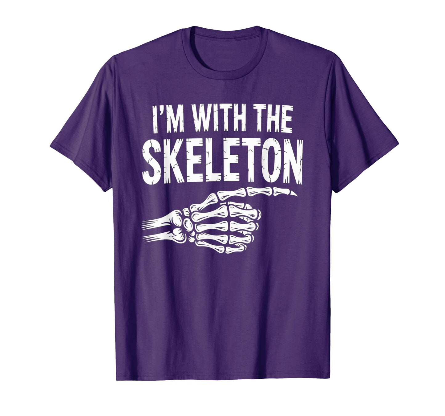 I'm with Skeleton Halloween Costume Couples Matching Gifts T-Shirt