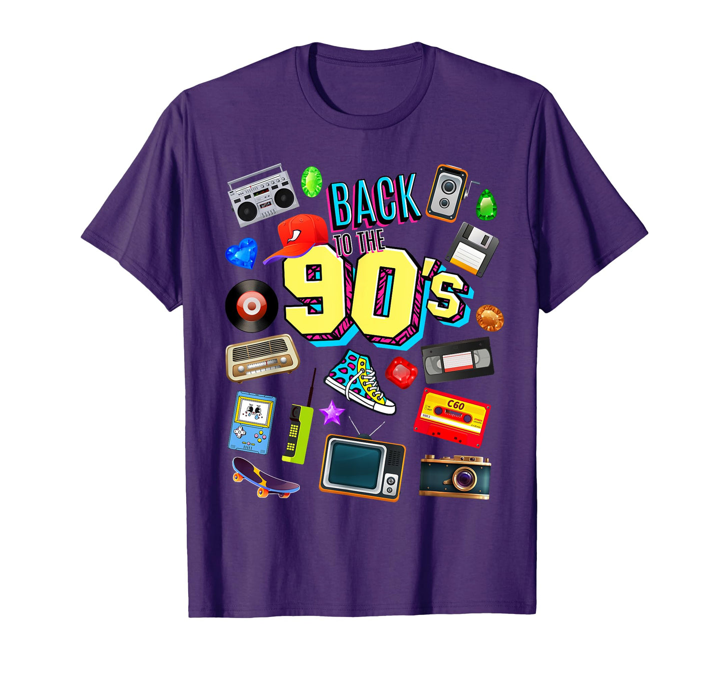 Men's Women's Kids Vintage Retro Back To 90's Graphic Design T-Shirt