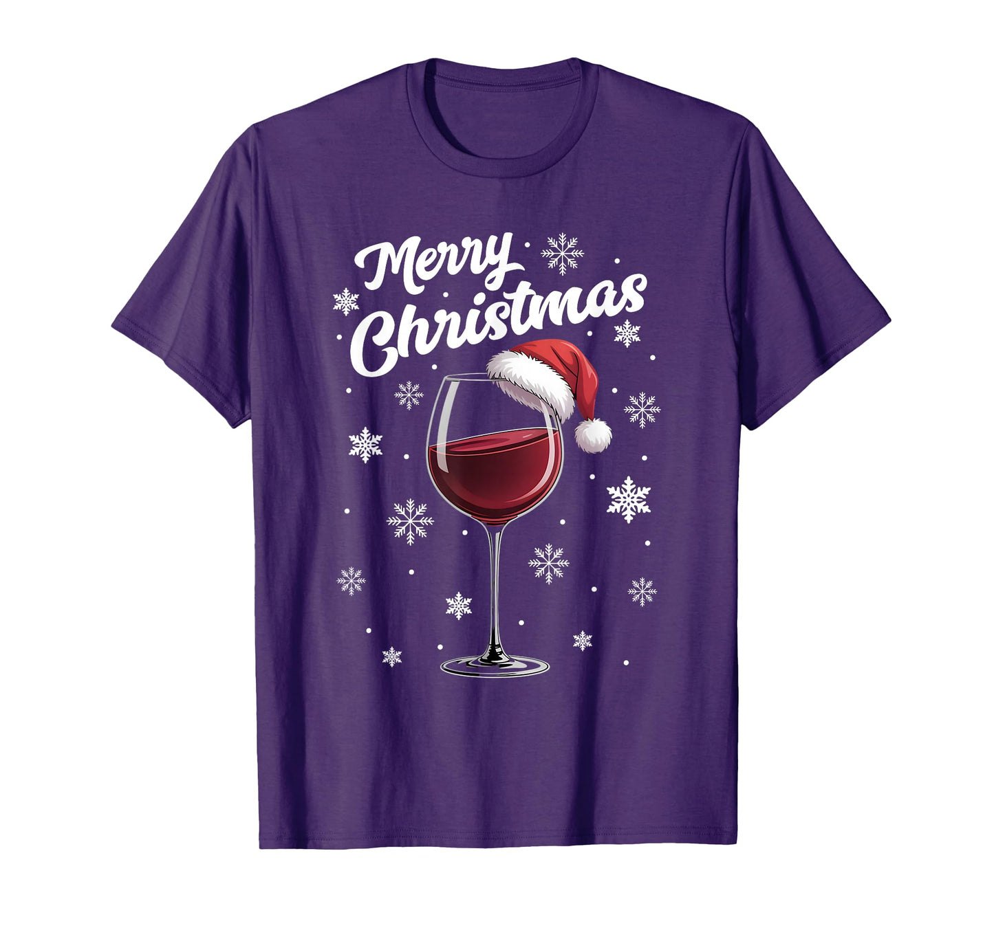 Party Outfit Christmas Pajamas Women Wine Glass Wine T-Shirt