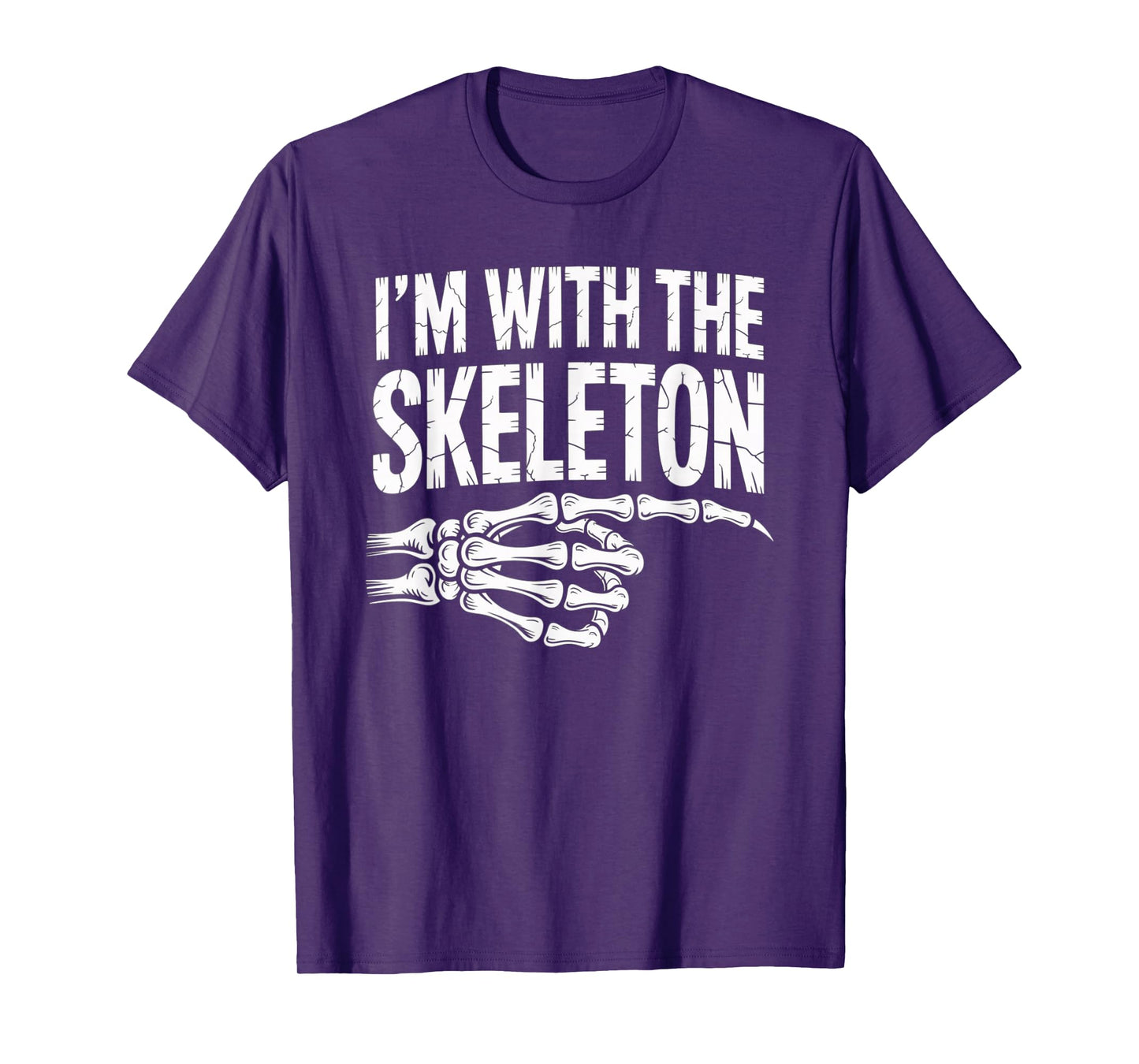 I'm with Skeleton Halloween Costume Couples Matching Gifts T-Shirt