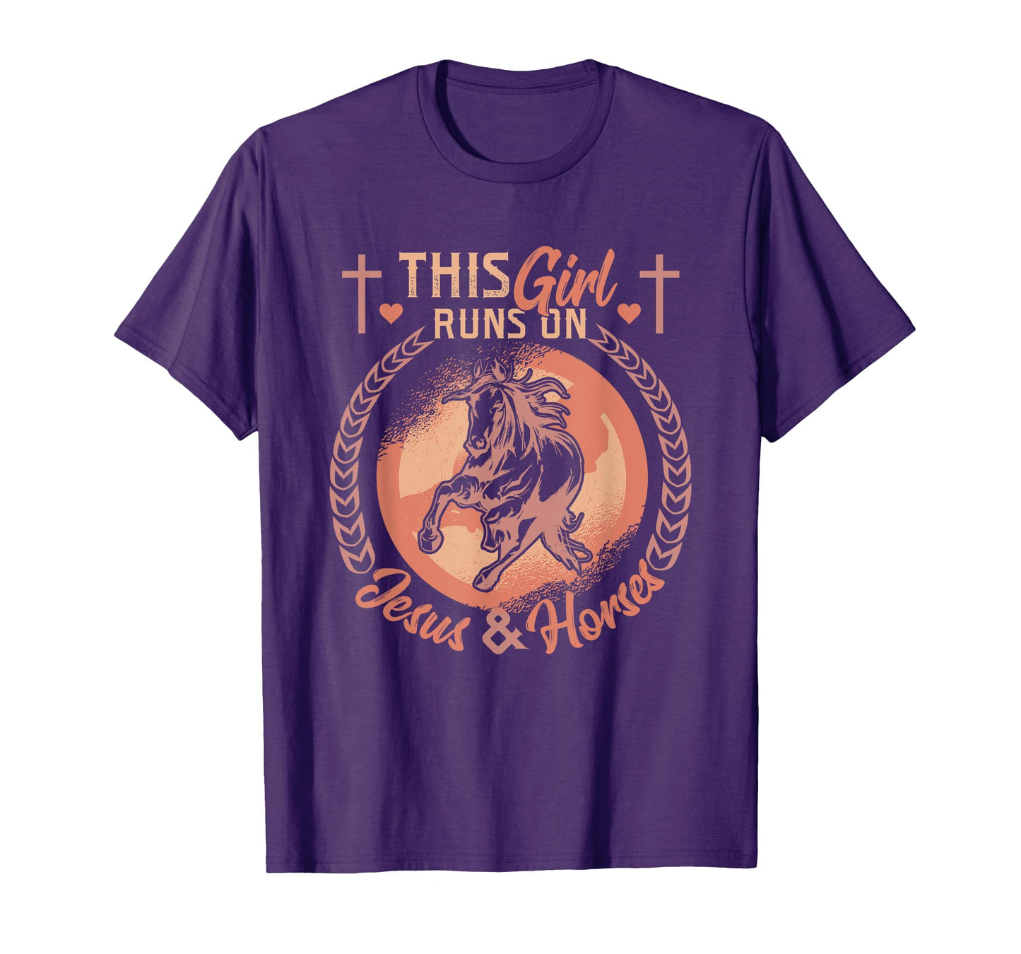 This Girl Runs On Jesus And Horses Jesus And Horses T-Shirt