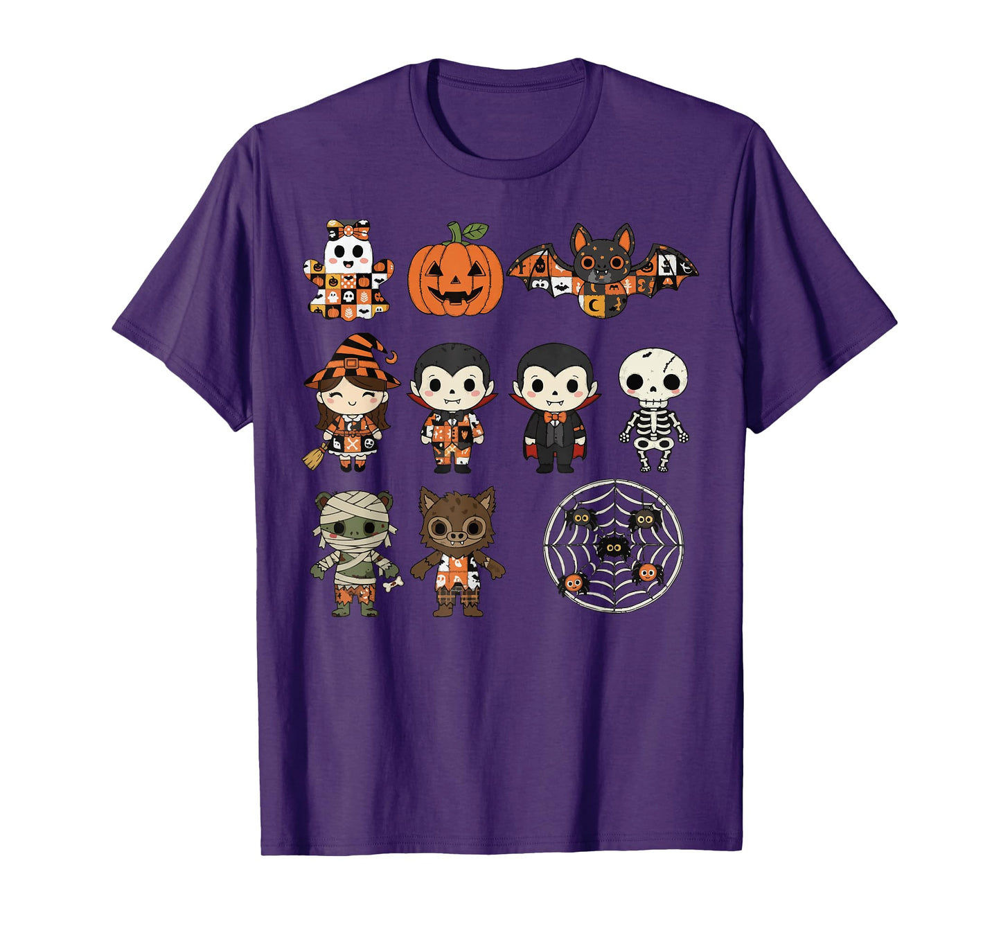 Halloween Patchwork Spooky Patch Friends Party T-Shirt