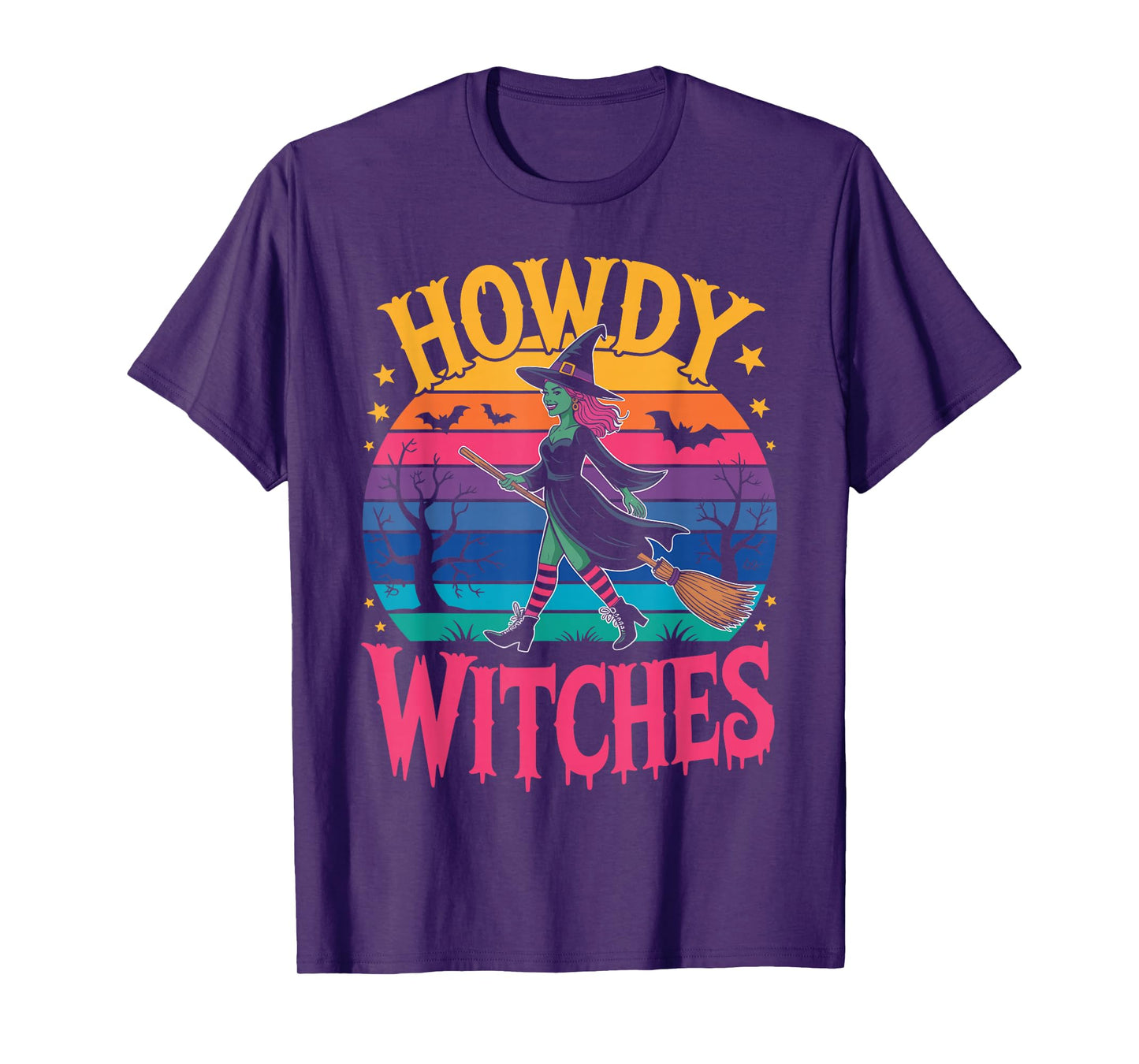 Howdy Witches Witch Halloween Costume Spooky Season Womens T-Shirt