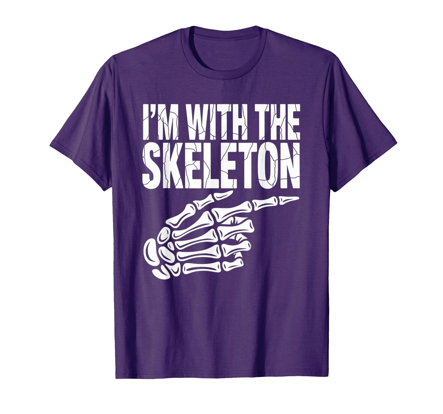 I'm with Skeleton Halloween Costume Couples Matching Gifts T-Shirt