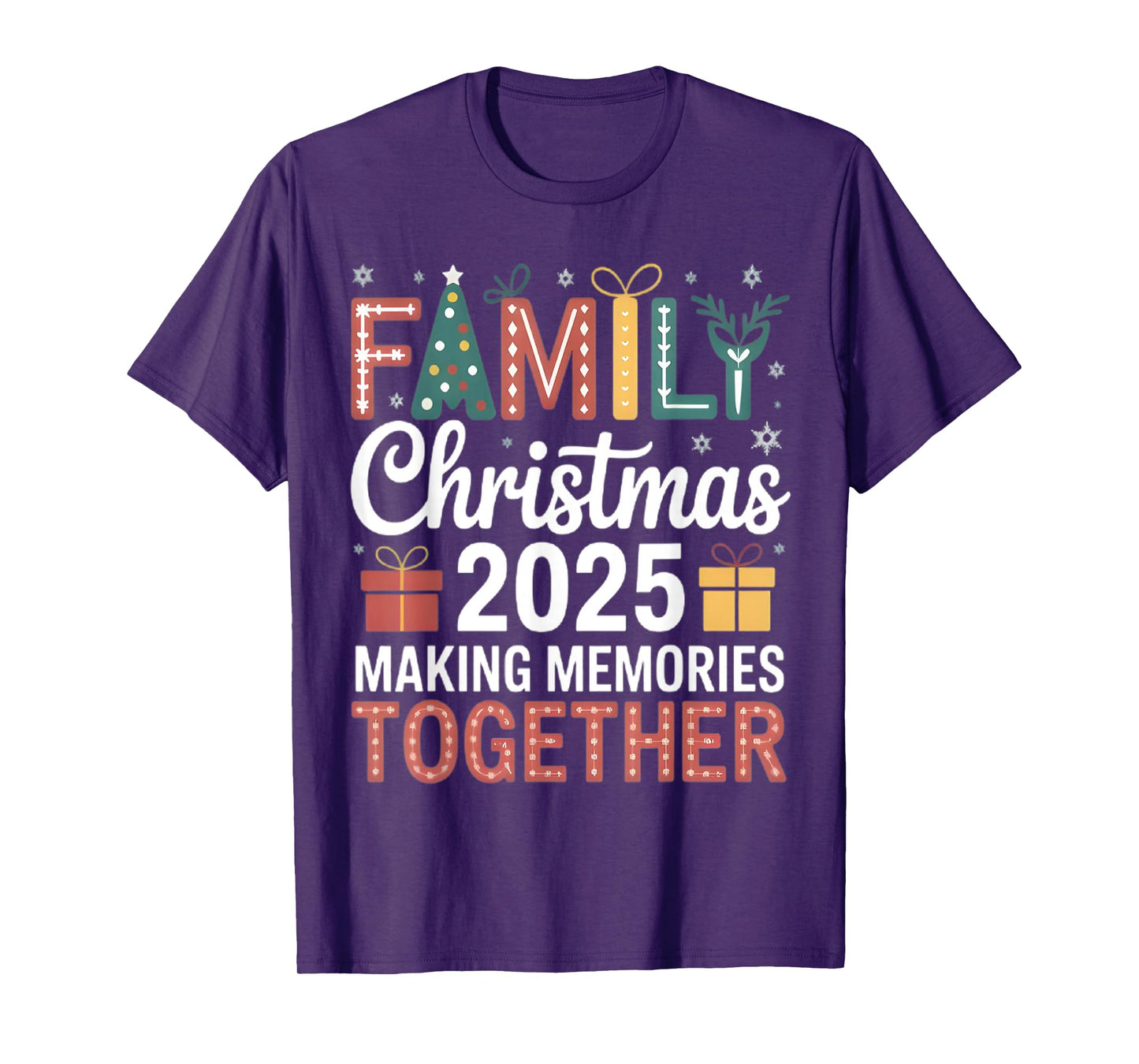 Family Christmas 2025 Matching Squad Santa Elf Funny Xmas T-Shirt