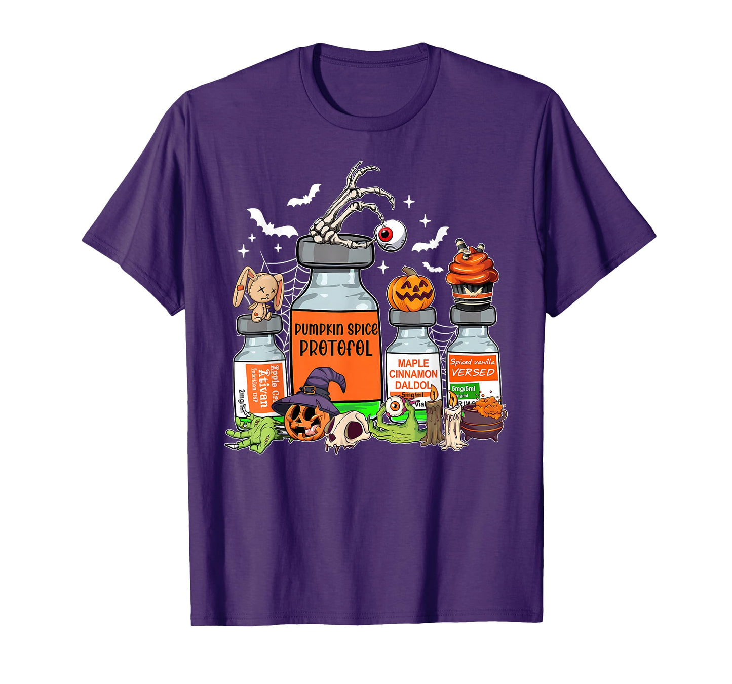 Nurse Halloween Pumpkin Spice Medical Vials Witches Nursing T-Shirt