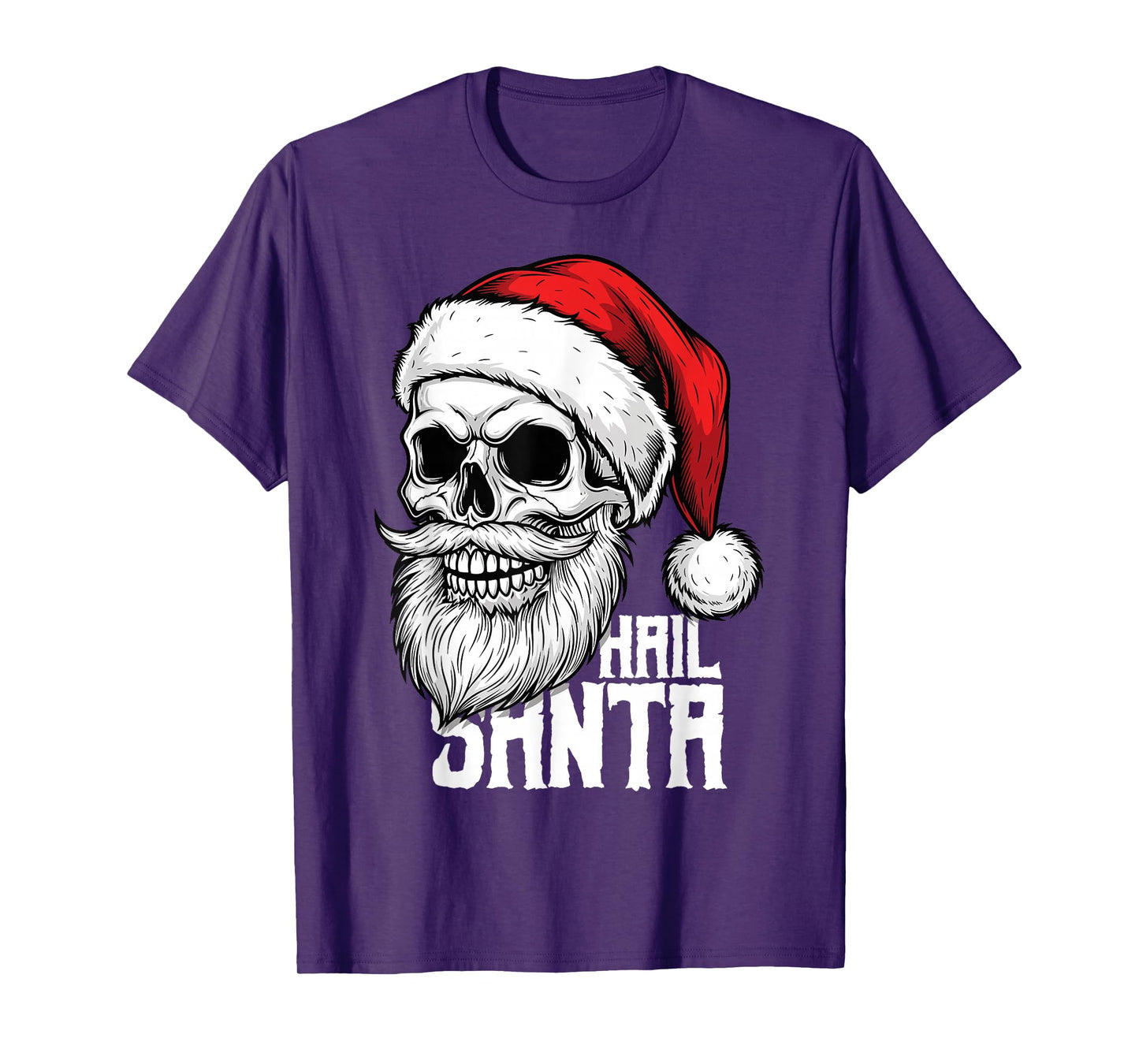 Hail Santa Pagan Happy Solstice Skeleton Gothic Christmas T-Shirt