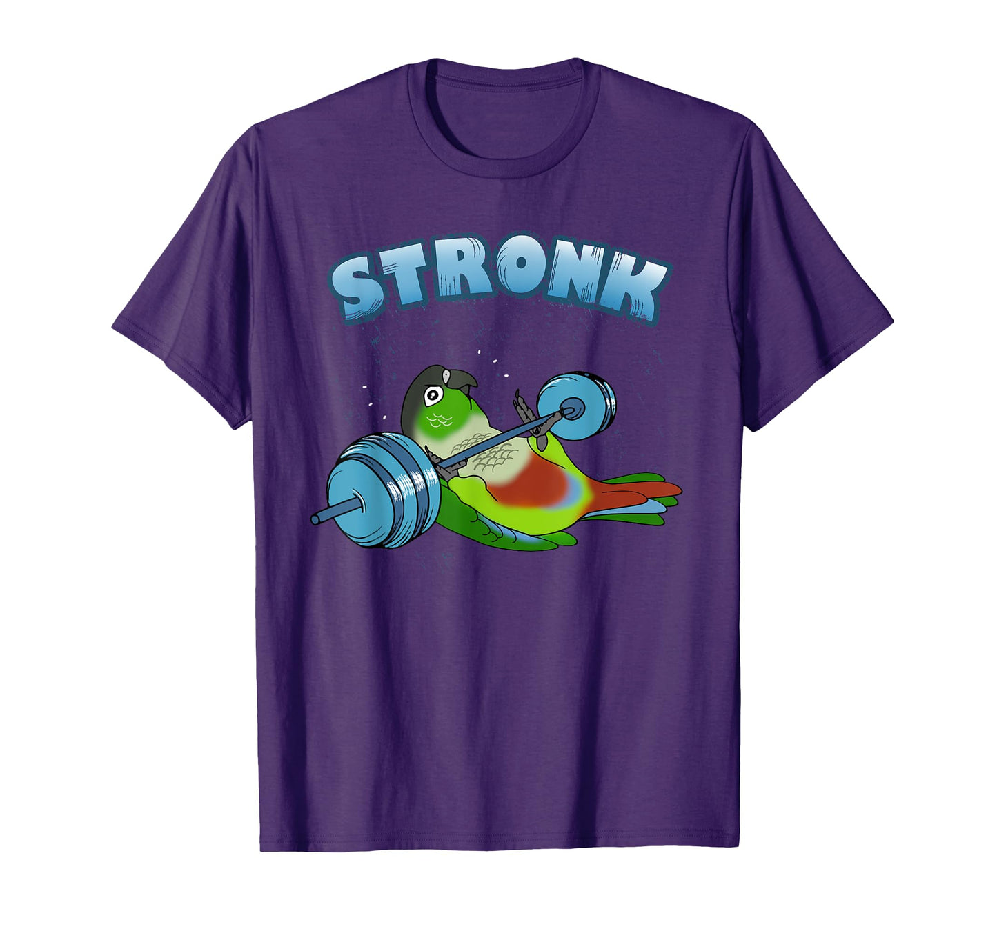 Stronk Conure fitness Parrot workout Conure Gym Birb memes T-Shirt