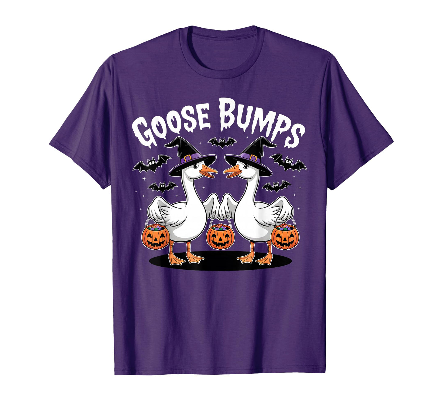 Goose Bumps Witch Goose Funny Halloween Candy Look T-Shirt