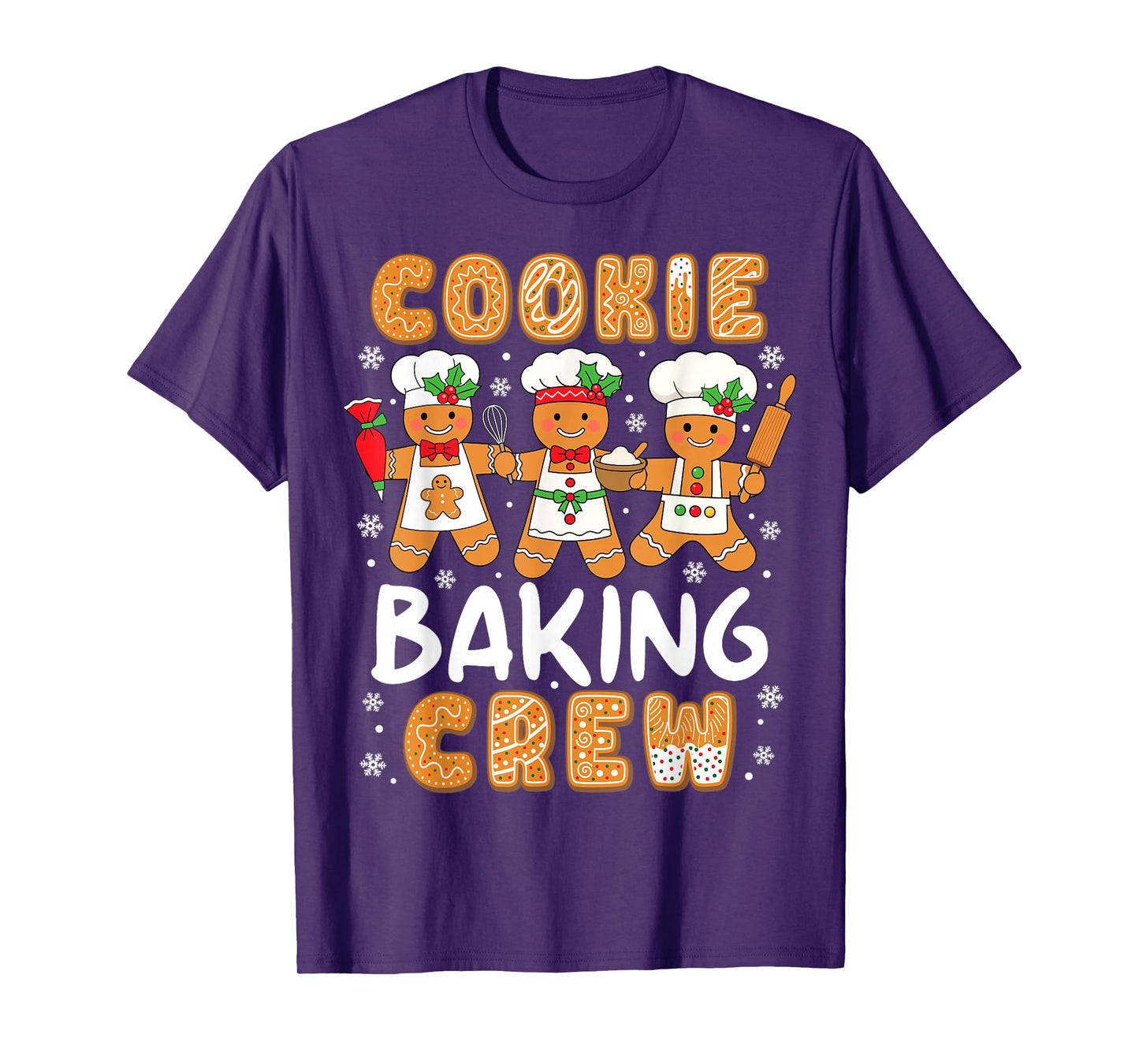 Cookie Baking Crew Christmas Funny Gingerbread Lovers Kids T-Shirt