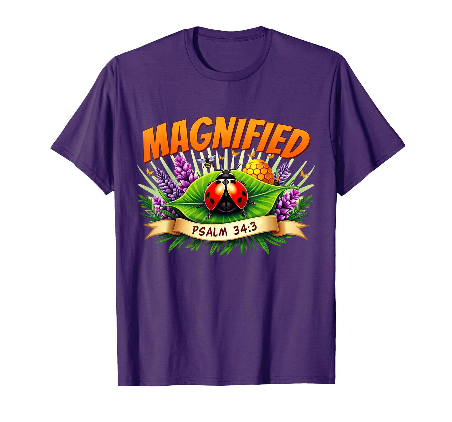 Magnified Christian Bible Verse Summer Vacation Religious T-Shirt
