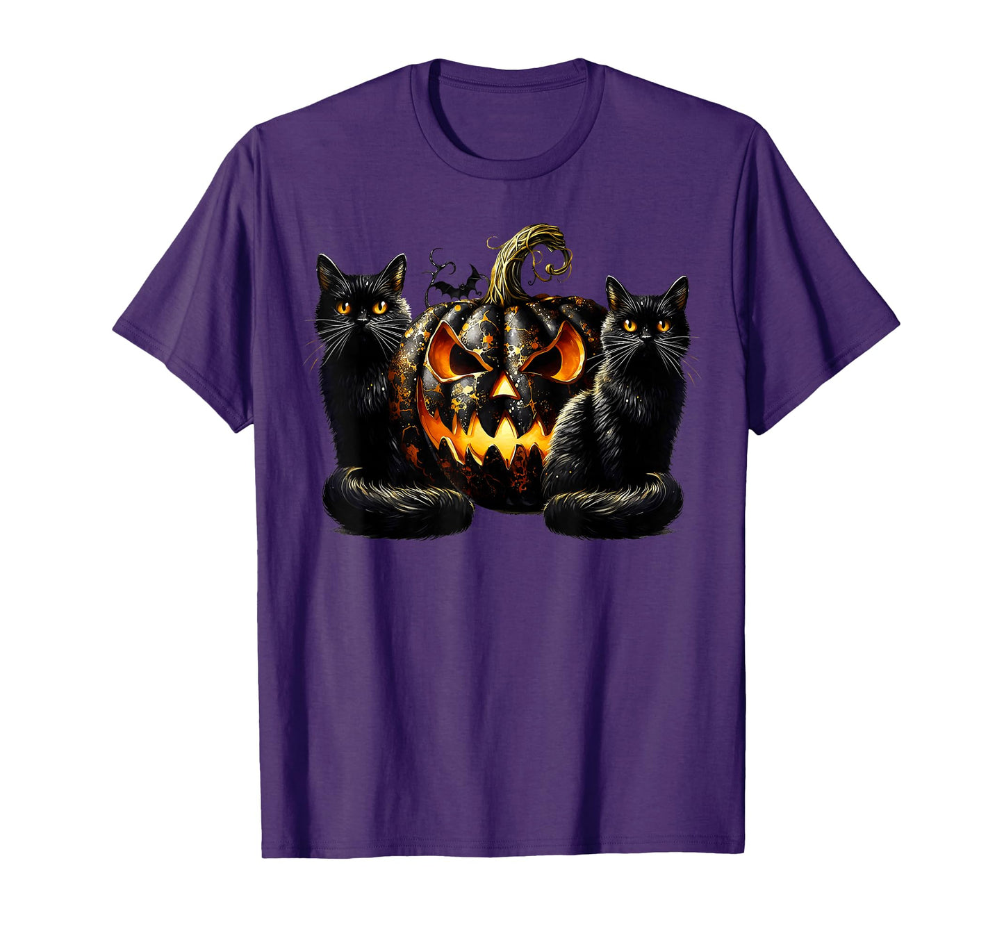 Halloween Cat Lover Graphic for Witch with Black Pumpkin T-Shirt