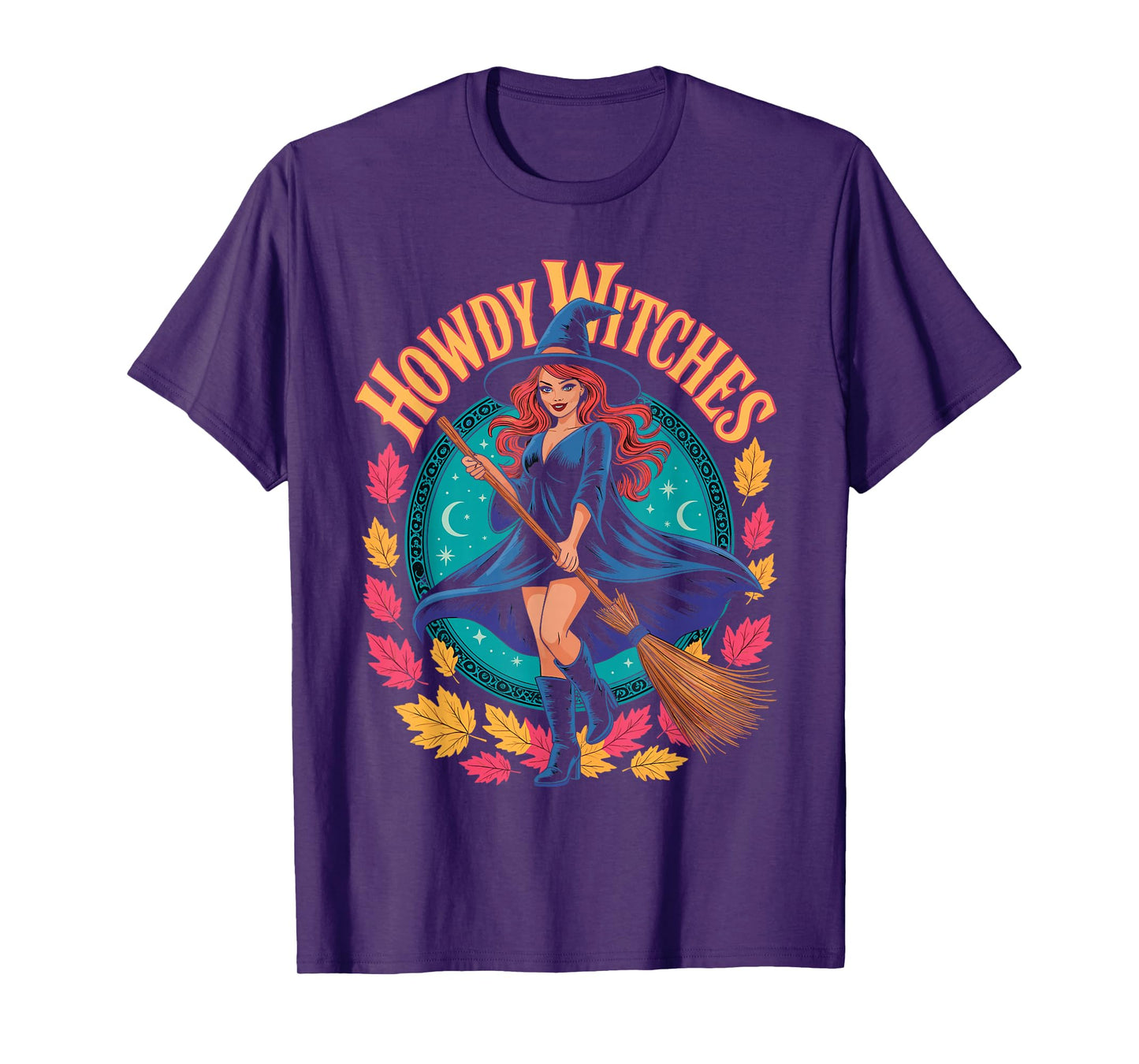 Howdy Witches Witch Halloween Costume Spooky Season Womens T-Shirt