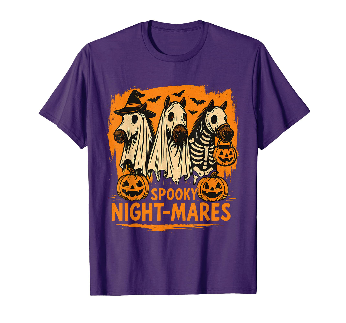 Spooky Night-Mares Funny Halloween Horse T-Shirt