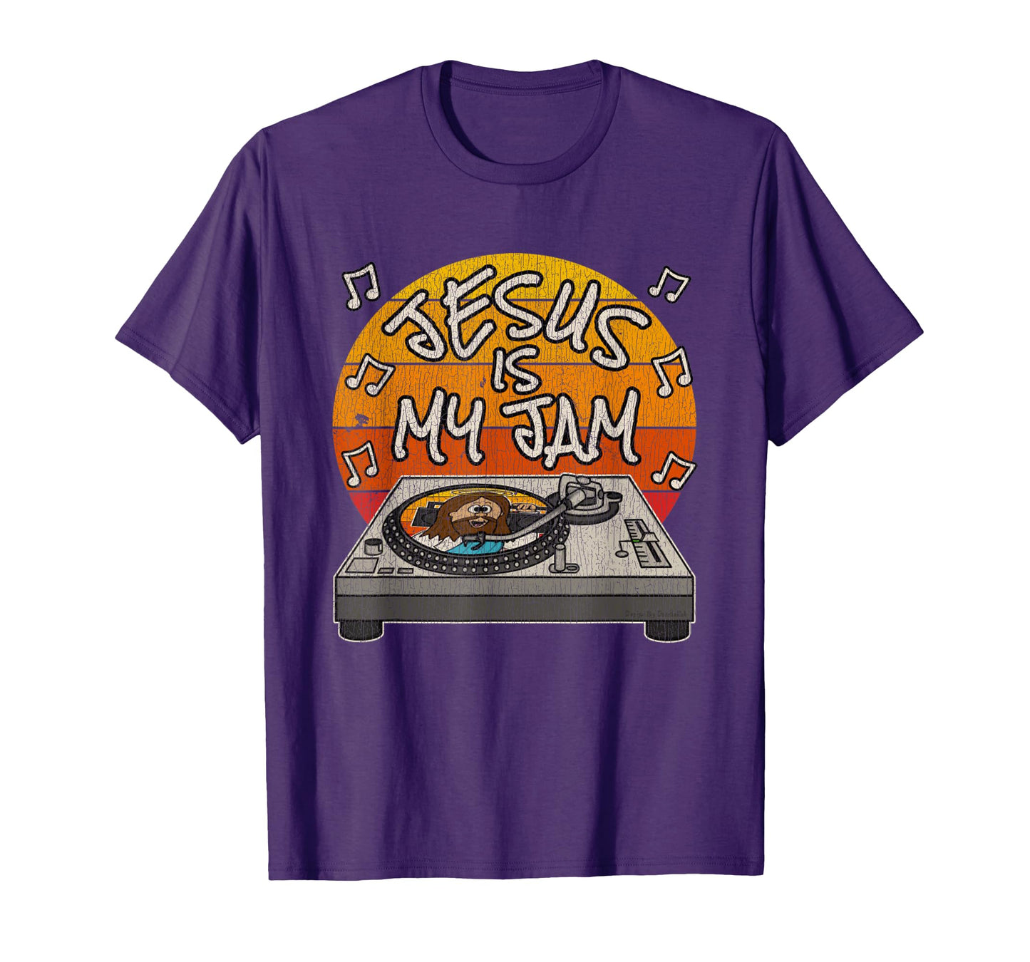 Vintage Jesus Is My Jam Christian DJ Church Musician T-Shirt