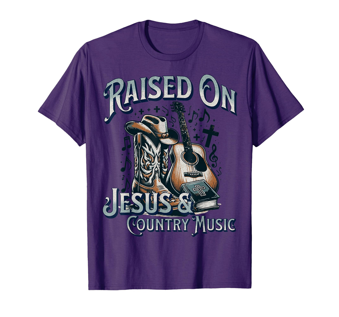 Raised On Jesus And Country Music T-Shirt