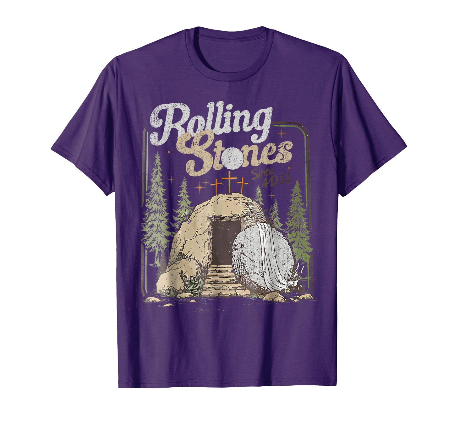The Stone Was Rolled Away He Is Alive Retro Christian Easter T-Shirt