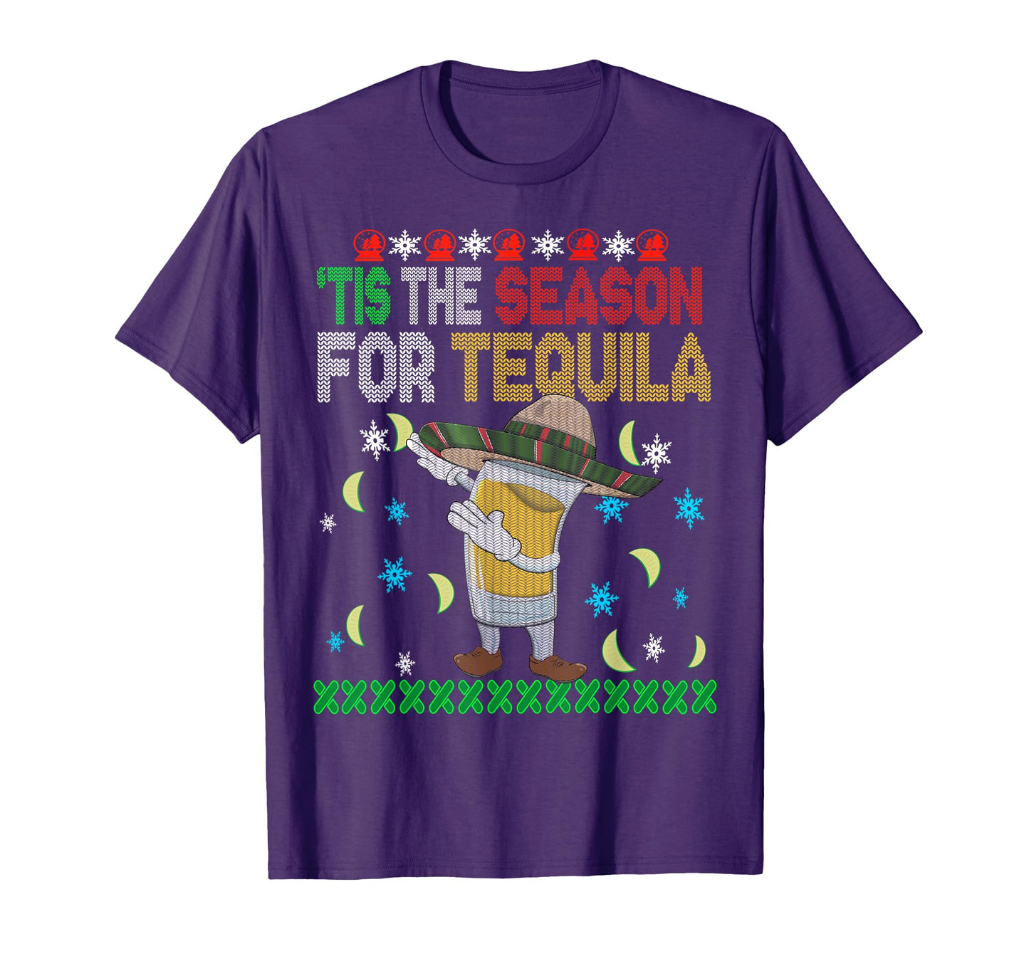 'Tis The Season For Tequila Dabbing Ugly Christmas Alcohol T-Shirt