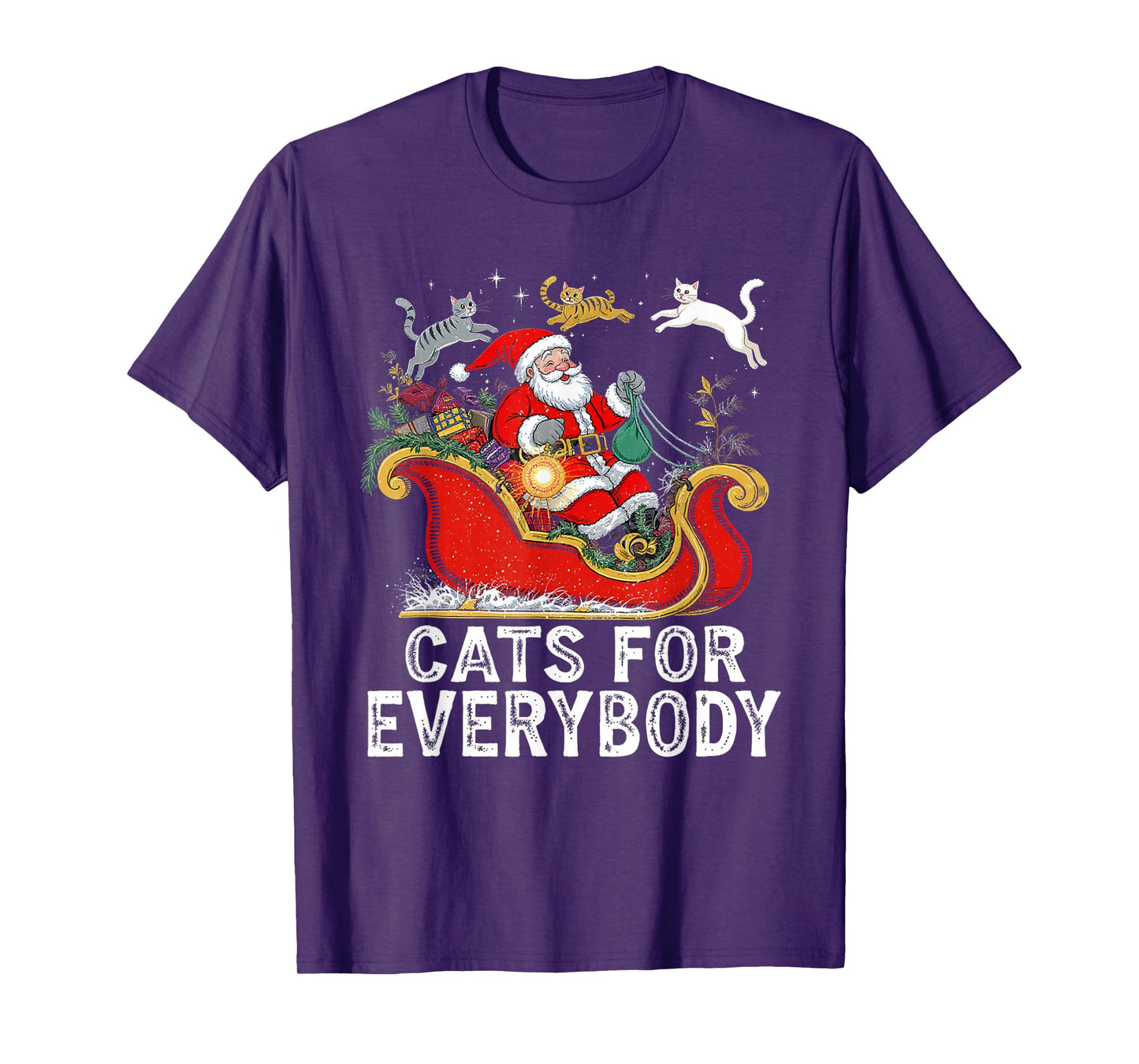 Cats for Everybody Santa's Purrfect Christmas T-Shirt