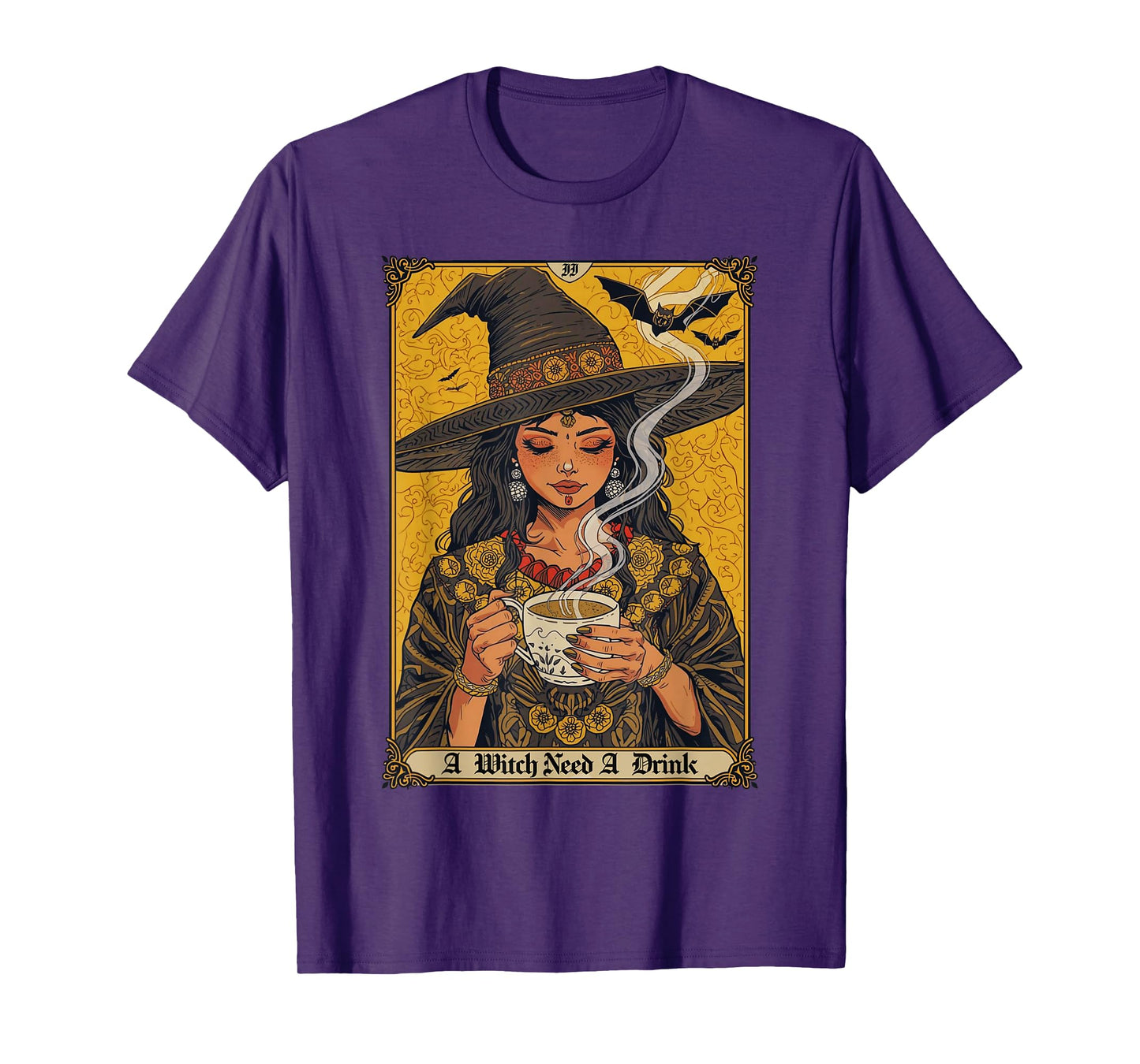 Vintage Halloween Witch Pumpkin Spice Latte Syrup Creamer T-Shirt
