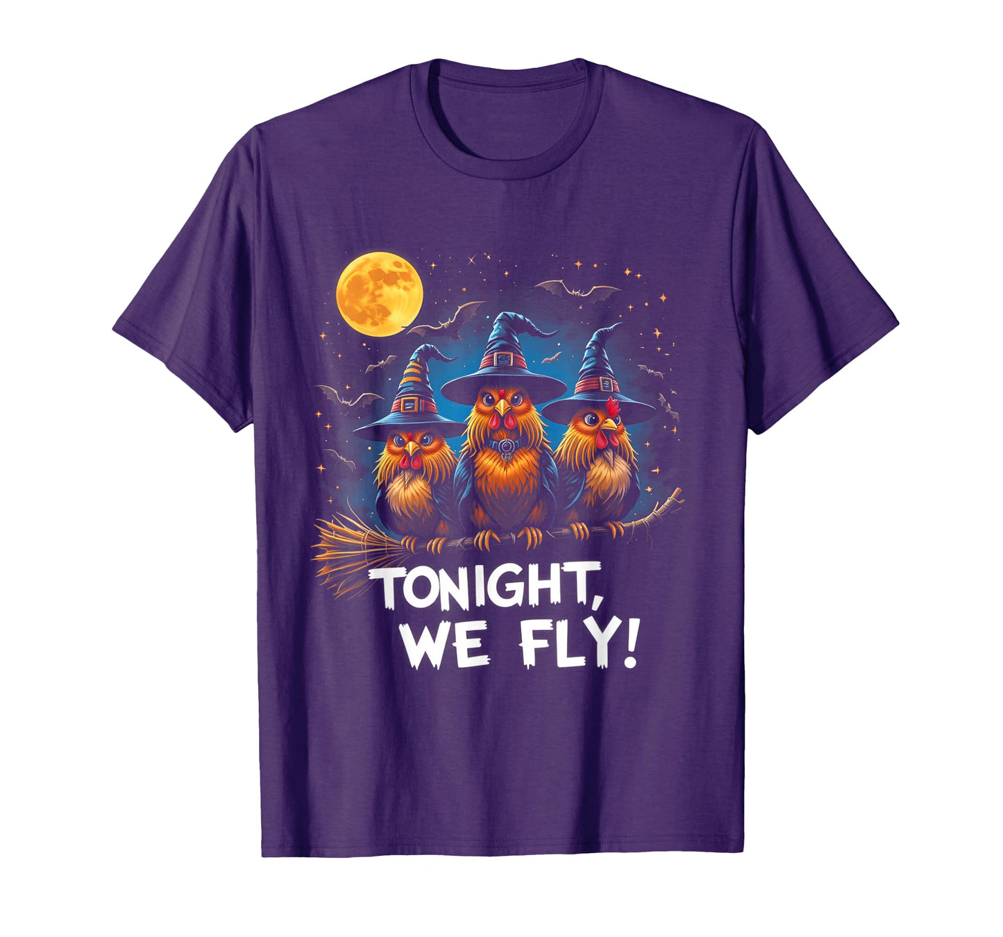Tonight We Fly Chicken Halloween Funny Spooky Season T-Shirt