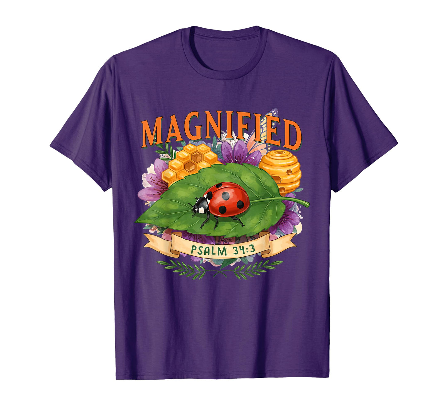 Magnified Christian Bible Verse Summer Vibes Religious Faith T-Shirt
