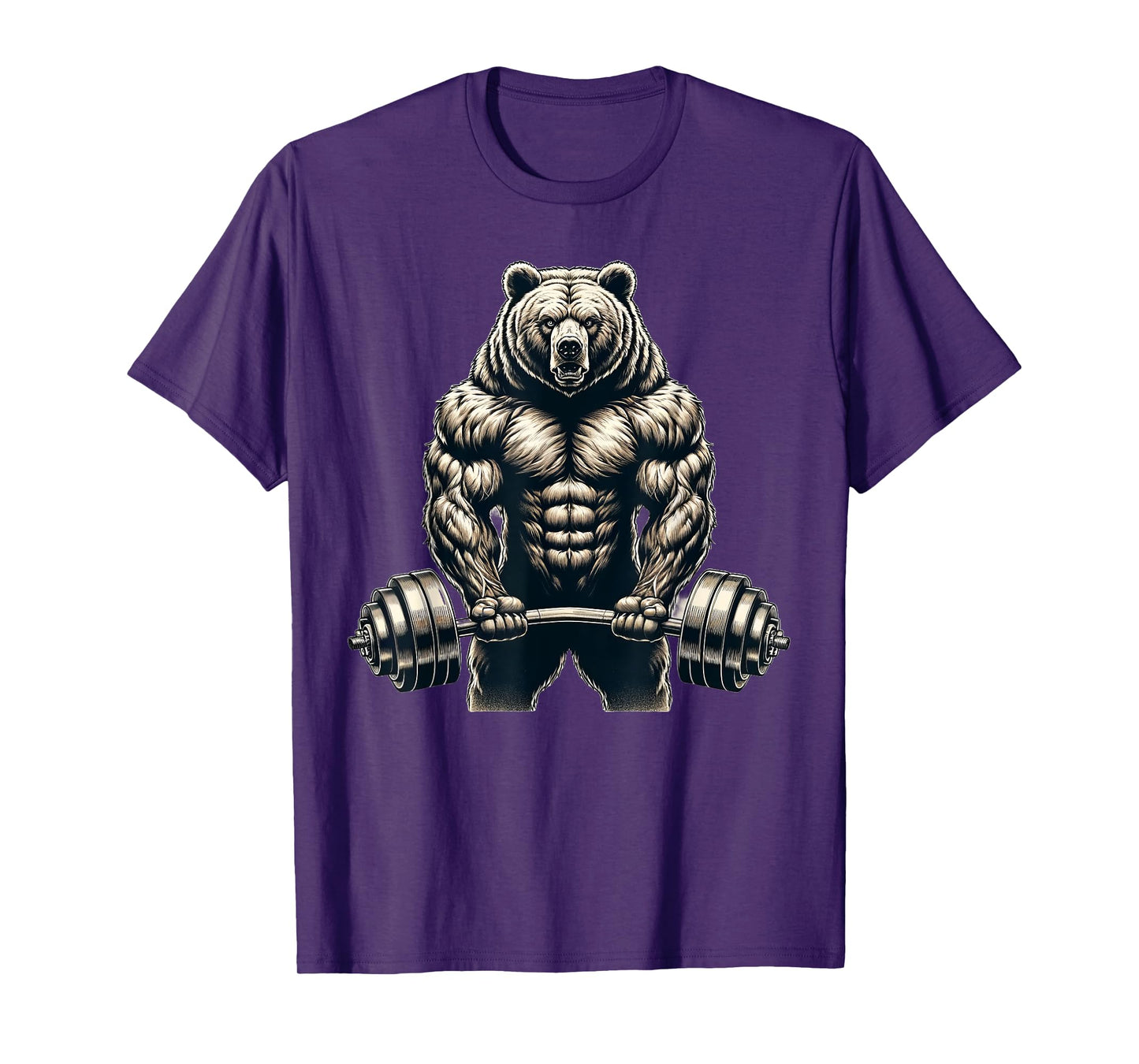 Bear Powerlifting Weightlifting Gym Workout T-Shirt