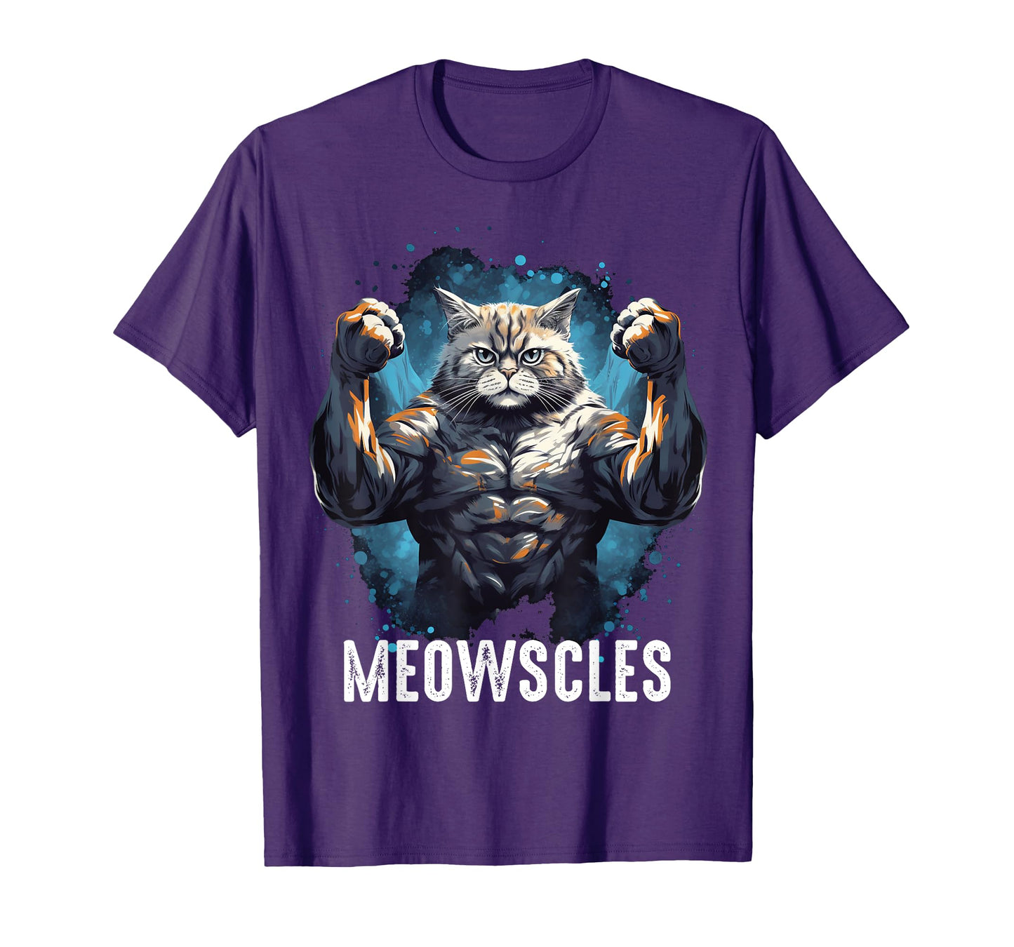Funny Cat Musculation for Men Gym Weight lifting Cats Lovers T-Shirt